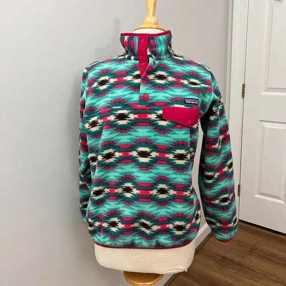 Patagonia Synchilla Snap-T Fleece Pullover Aztec Pattern Sz S