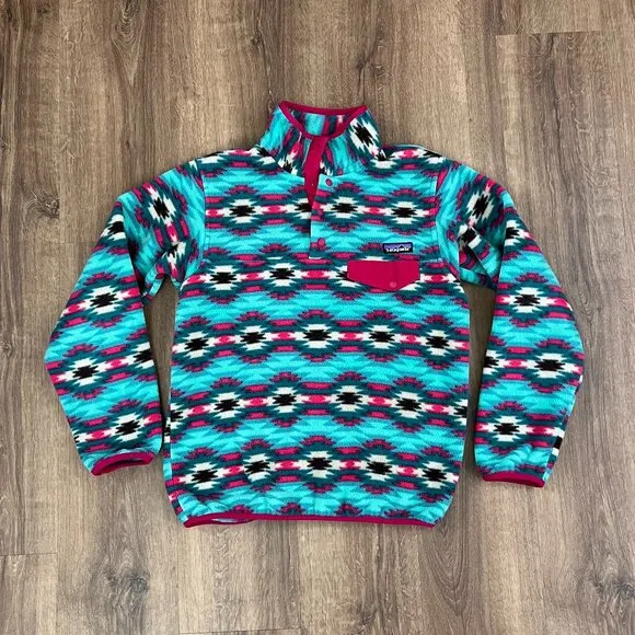 Patagonia Synchilla Snap-T Fleece Pullover Aztec Pattern Sz S