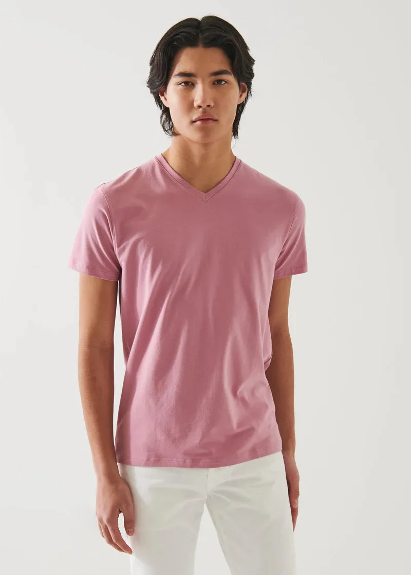 Patrick Assaraf Peruvian Pima Cotton SS V-Neck T-Shirt