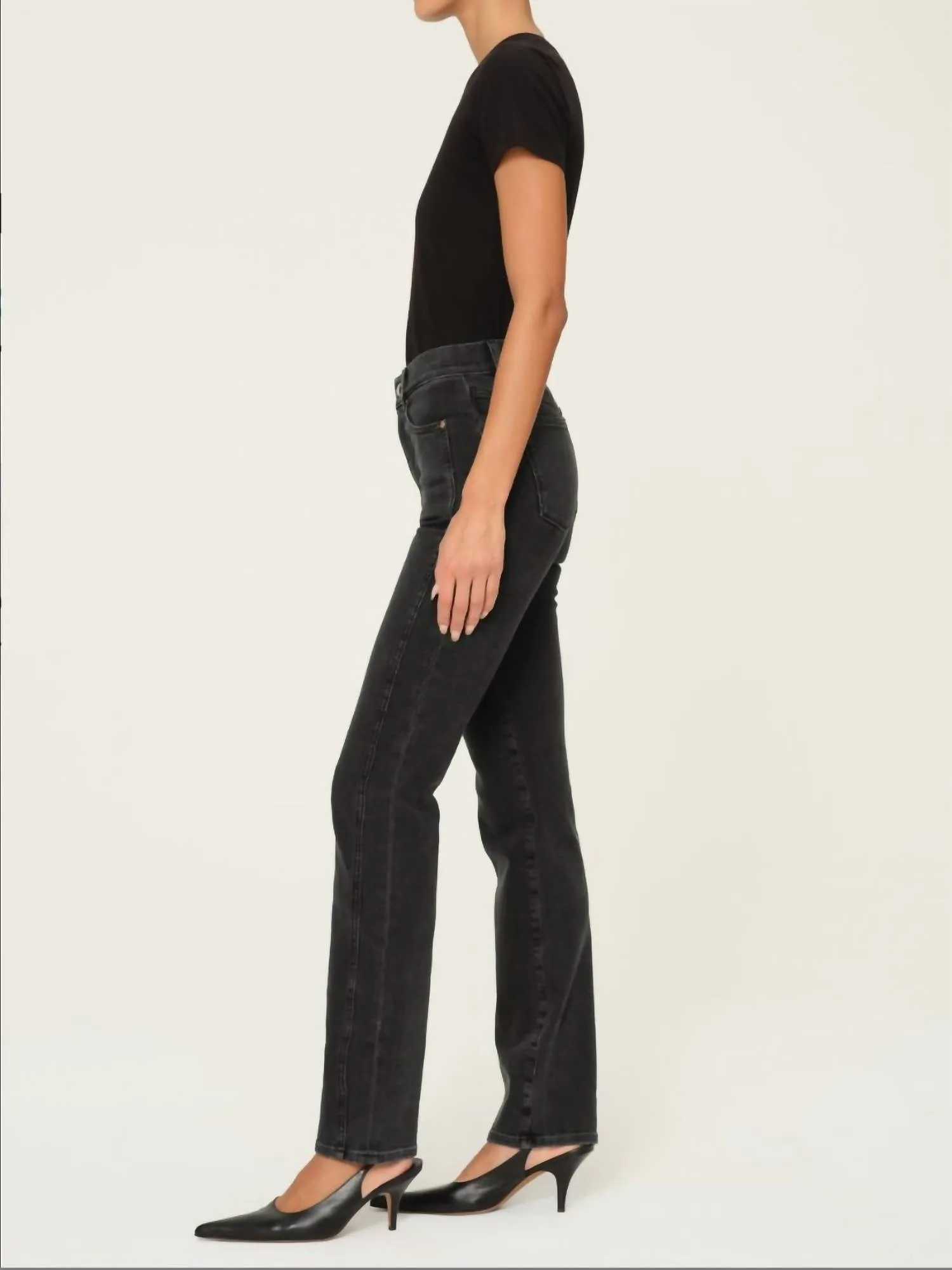 Patti High Rise Straight Jean In Eclipse