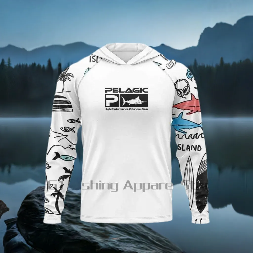 Pelagic Men's Hooded Fishing Shirt: Ultimate Sun Protection and Comfort All Day Long