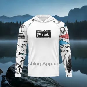 Pelagic Men's Hooded Fishing Shirt: Ultimate Sun Protection and Comfort All Day Long
