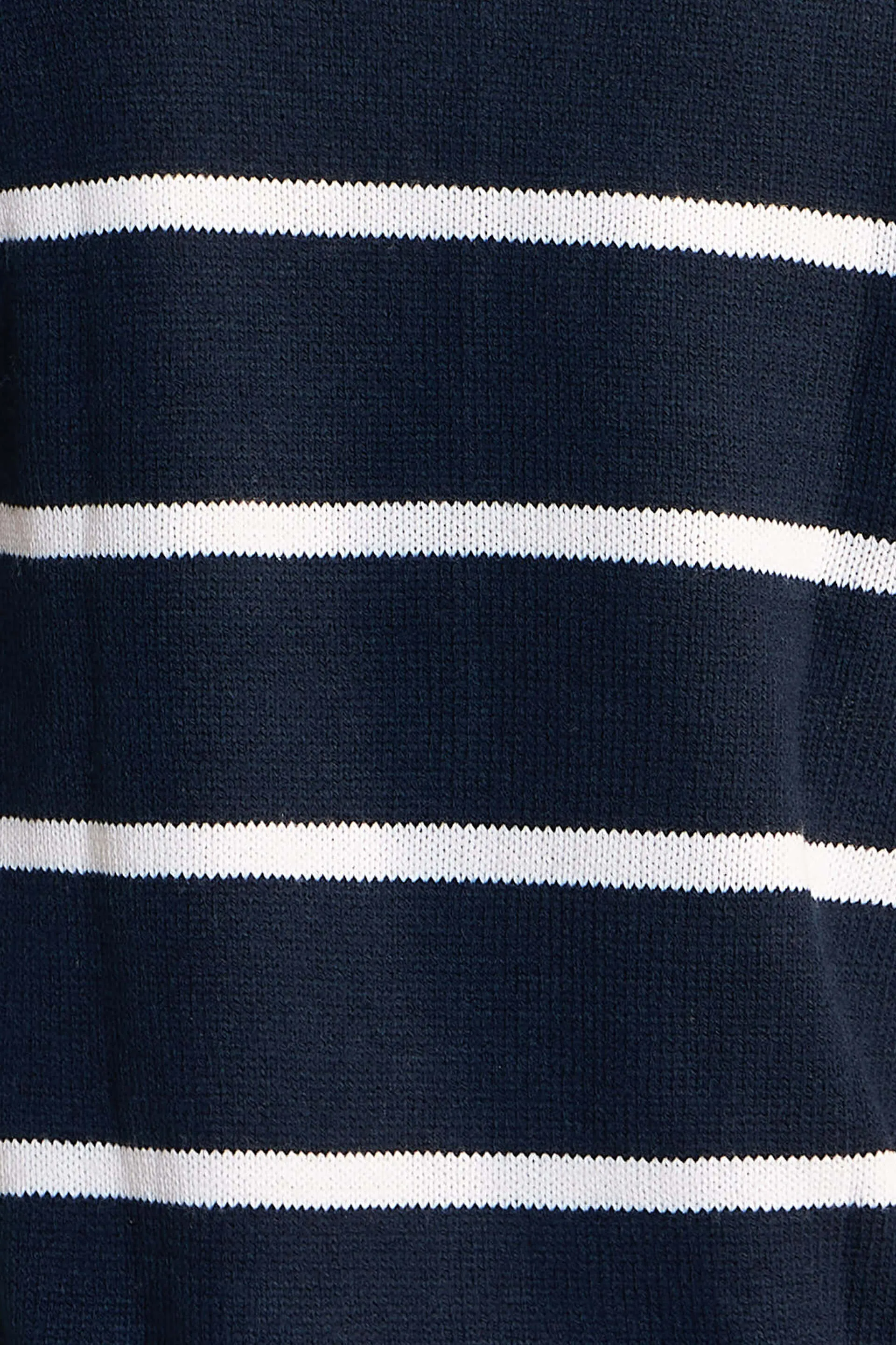Penelope Striped Knit Sweater - Navy & White