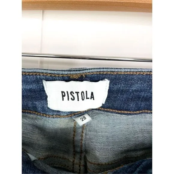 Pistola | Arielle Revolve Mid Rise Dark Wash Stretchy Skinny Jeans 28