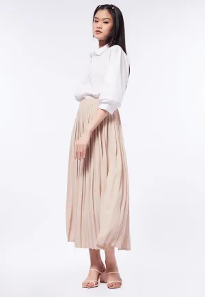 Pleated Maxi Skirt