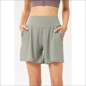 Pocketed Elastic Waist Active Shorts for Trendy Women