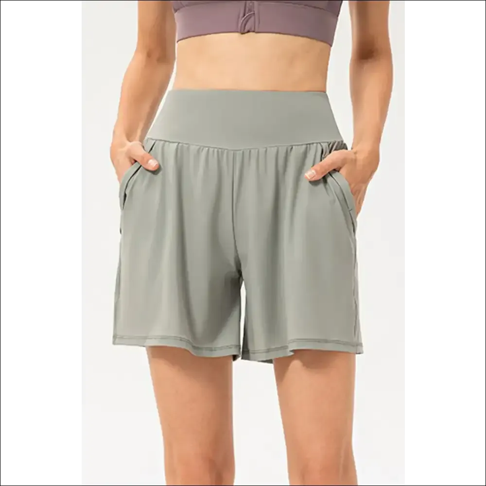 Pocketed Elastic Waist Active Shorts for Trendy Women
