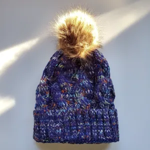 Pom Pom Toque - Confetti Navy