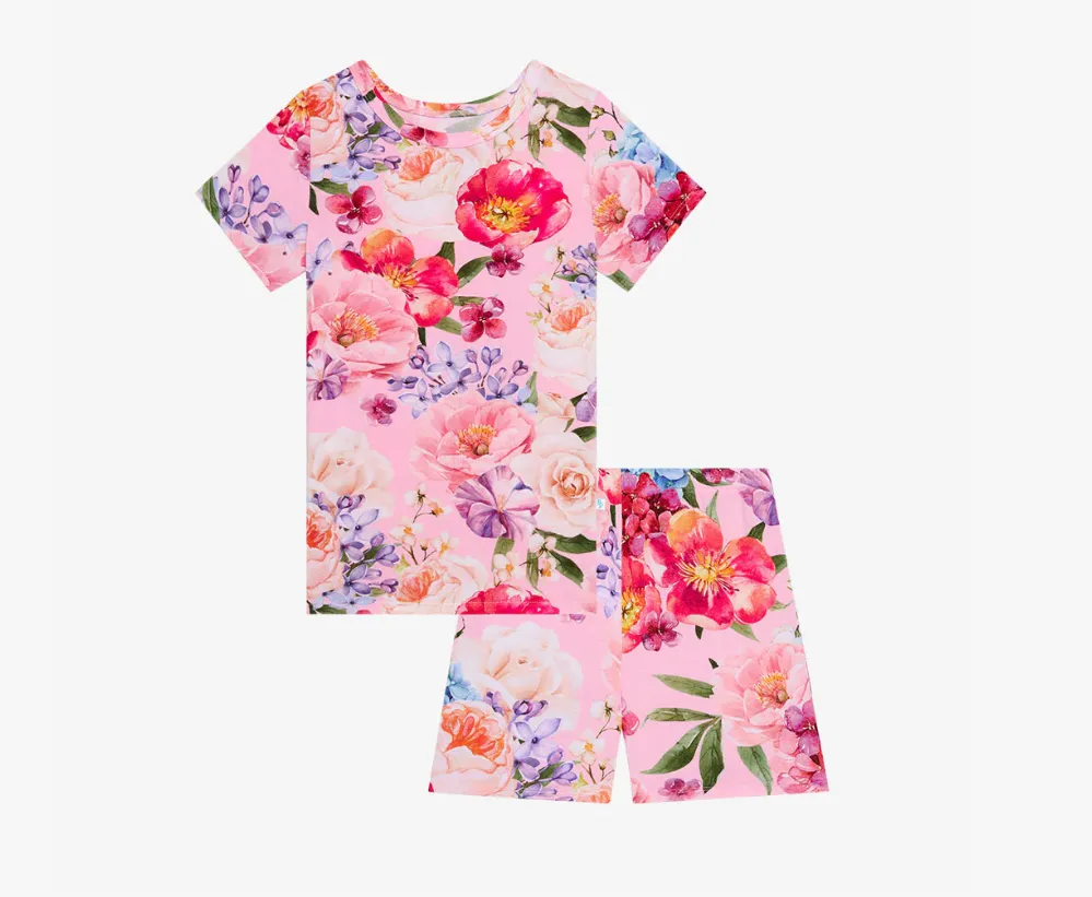 Posh Peanut Brisa-Basic Short Sleeve & Short Length Pajama