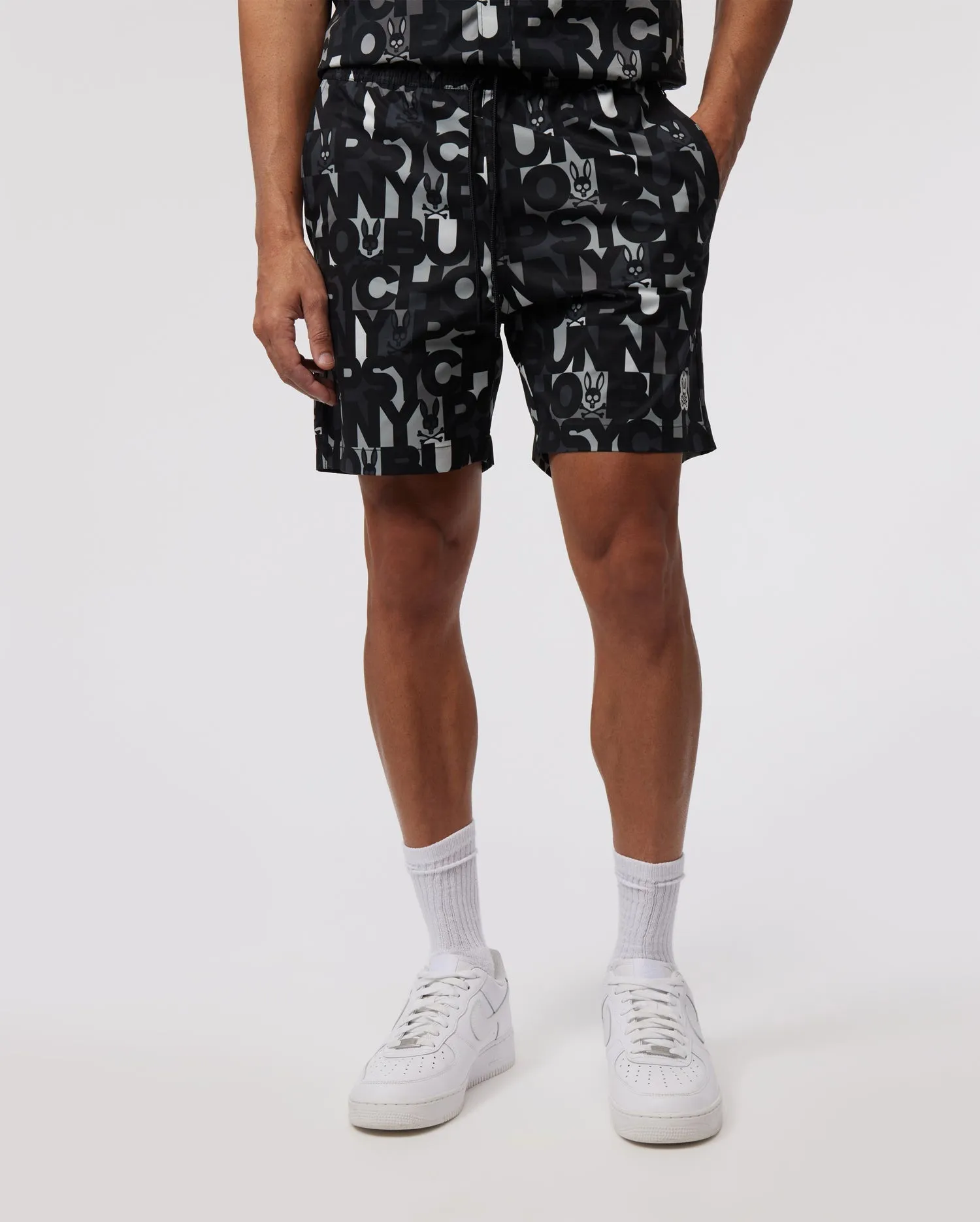Psycho Bunny Mens Bagh Swim Shorts - Black