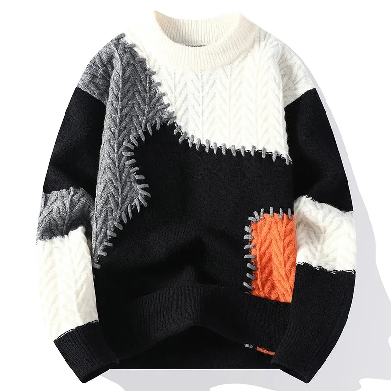 Pull Homme 2024 New Fall Winter High End Luxury Wool Sweater Men Korean Harajuku Mens Sweaters Thick Warm Male Christmas Jumpers