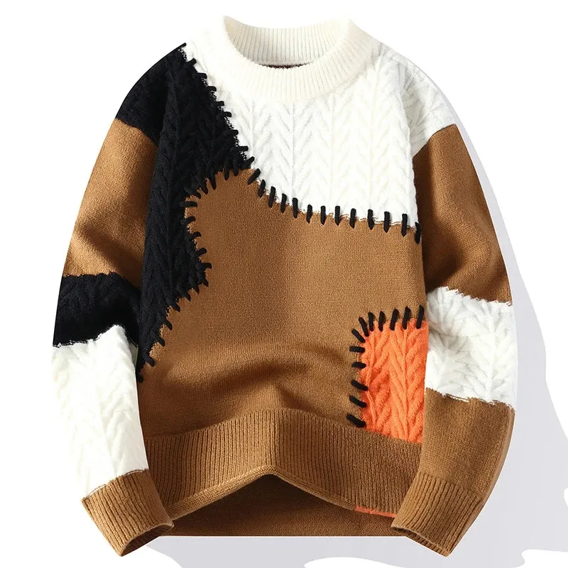 Pull Homme 2024 New Fall Winter High End Luxury Wool Sweater Men Korean Harajuku Mens Sweaters Thick Warm Male Christmas Jumpers
