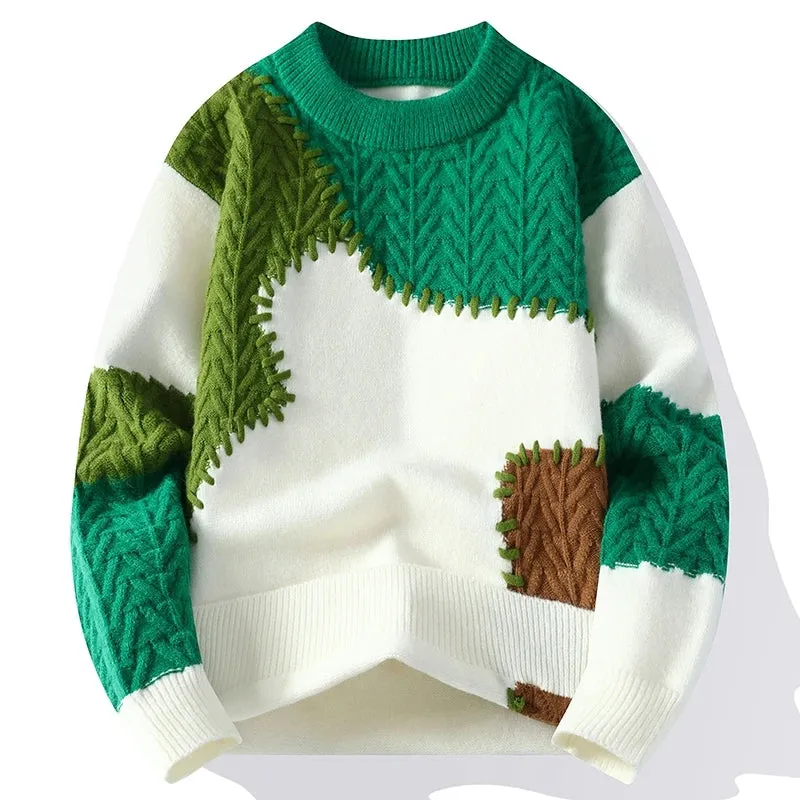 Pull Homme 2024 New Fall Winter High End Luxury Wool Sweater Men Korean Harajuku Mens Sweaters Thick Warm Male Christmas Jumpers