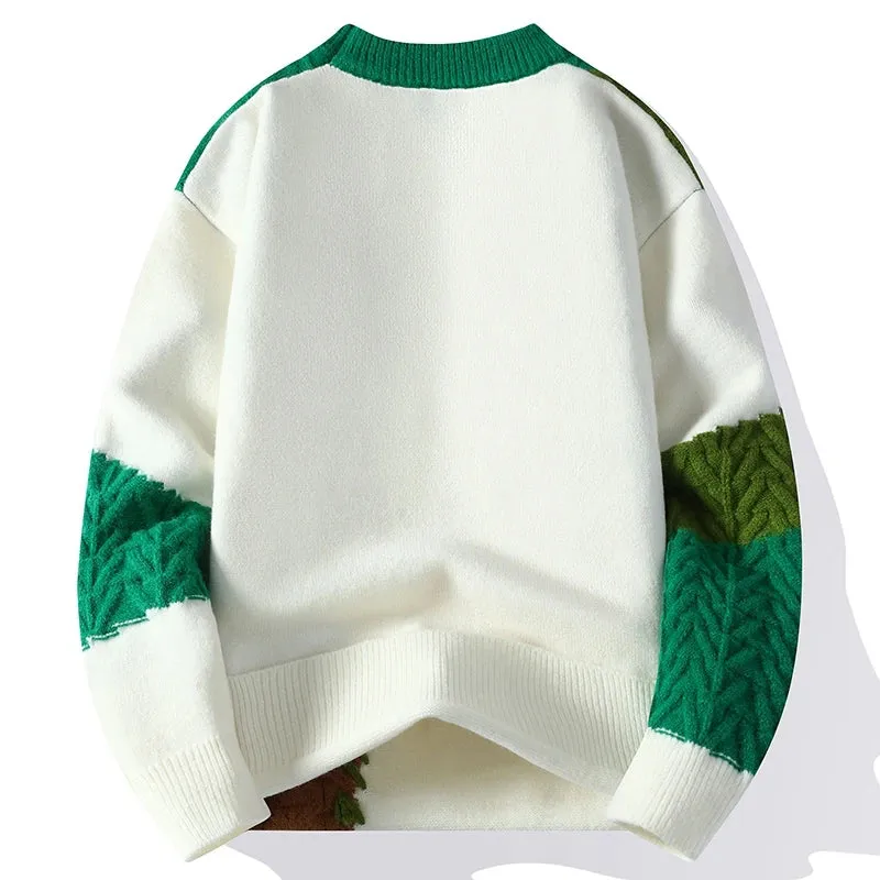 Pull Homme 2024 New Fall Winter High End Luxury Wool Sweater Men Korean Harajuku Mens Sweaters Thick Warm Male Christmas Jumpers