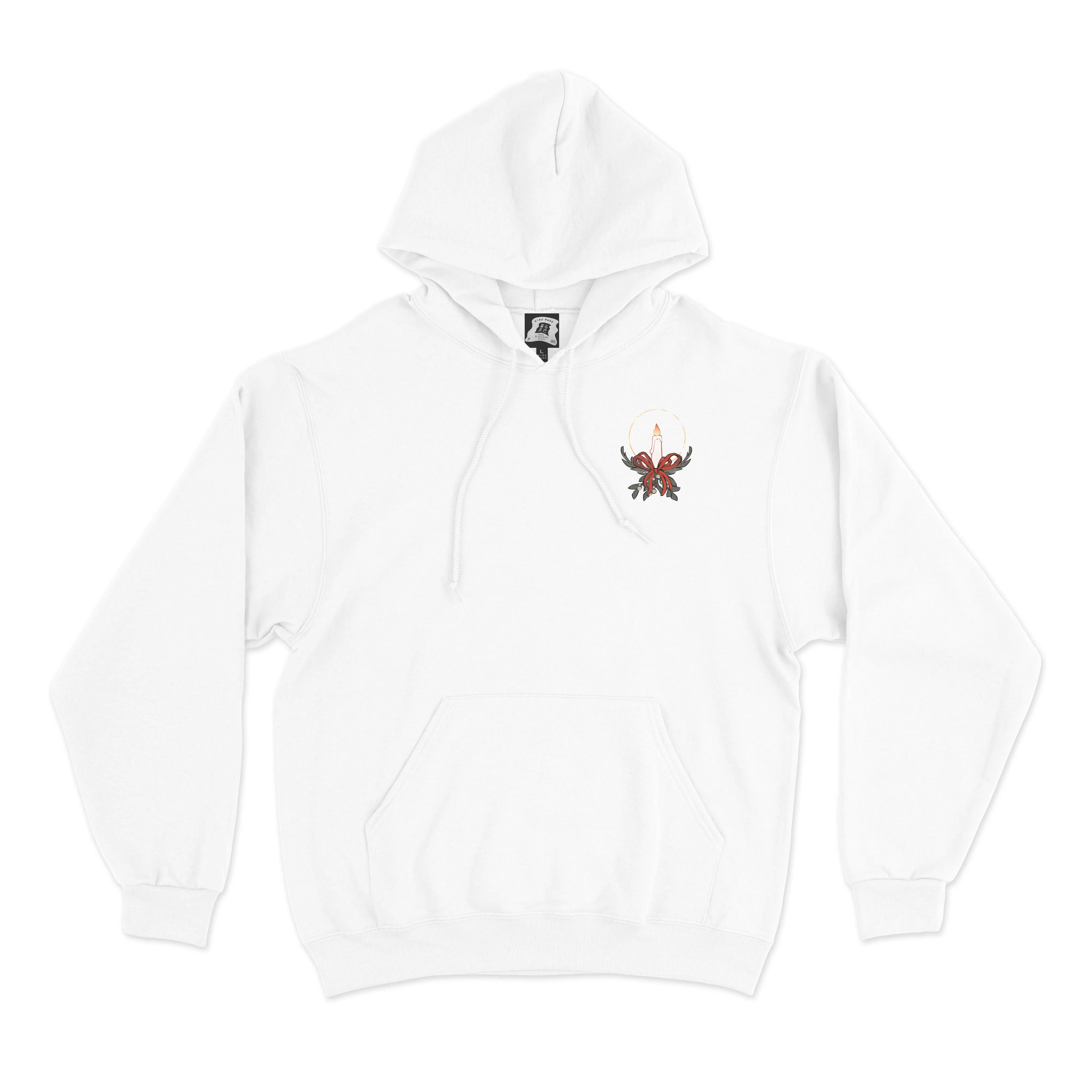 " Scandinavian December" Basic Hoodie White/Black