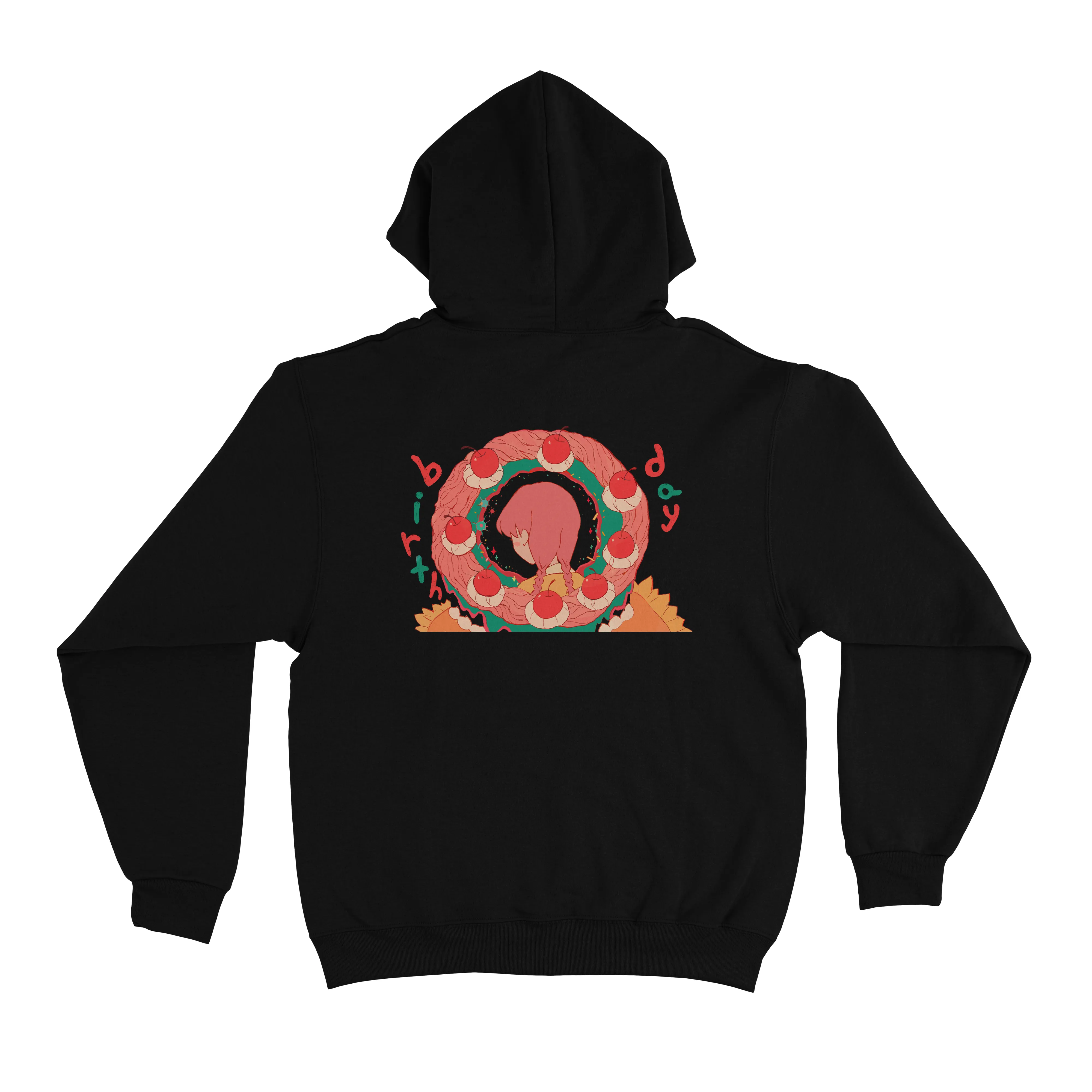 "Birthday" Basic Hoodie Black