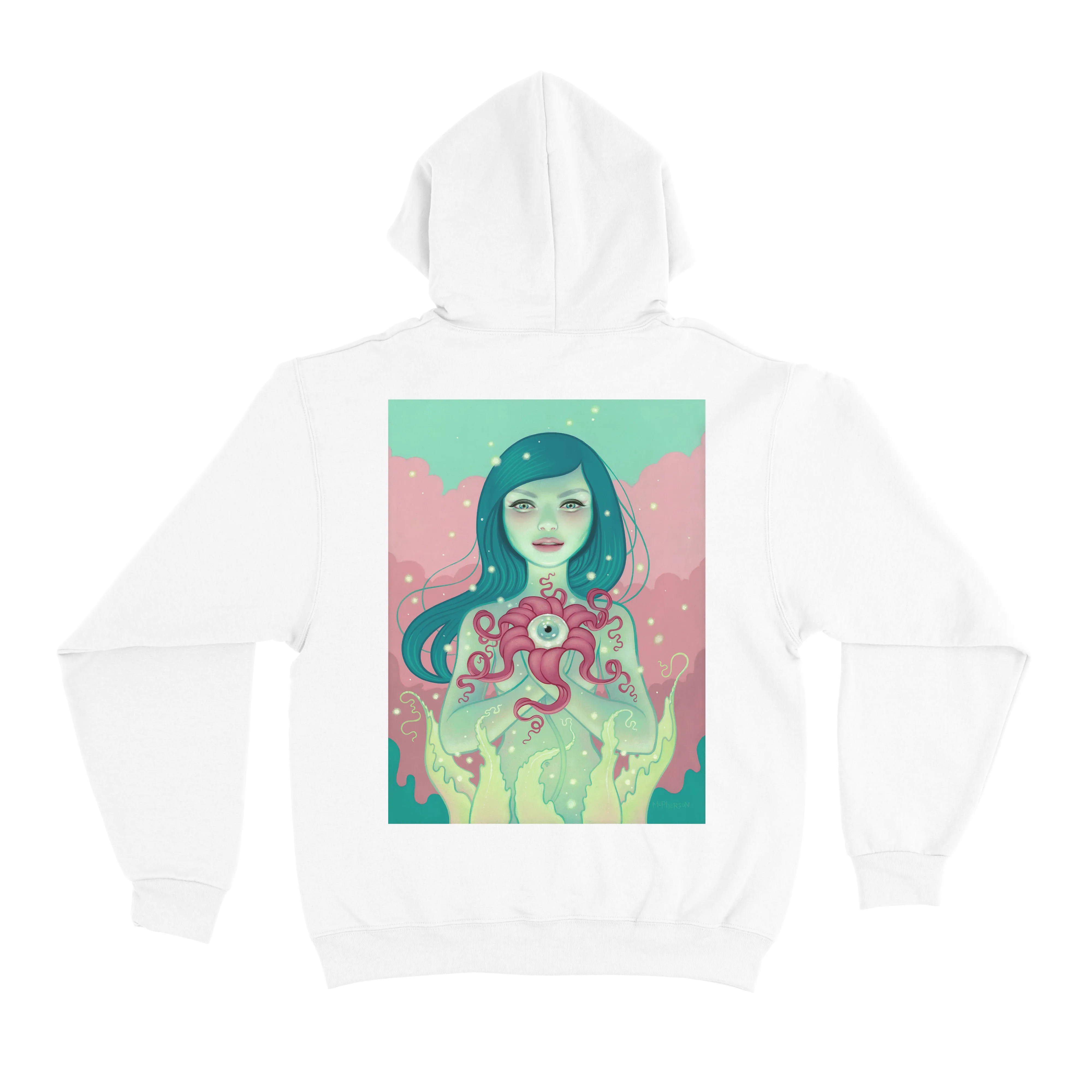 "Bloom" Basic Hoodie White