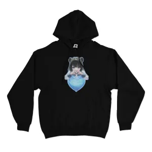 "Blue Balloon" Basic Hoodie White