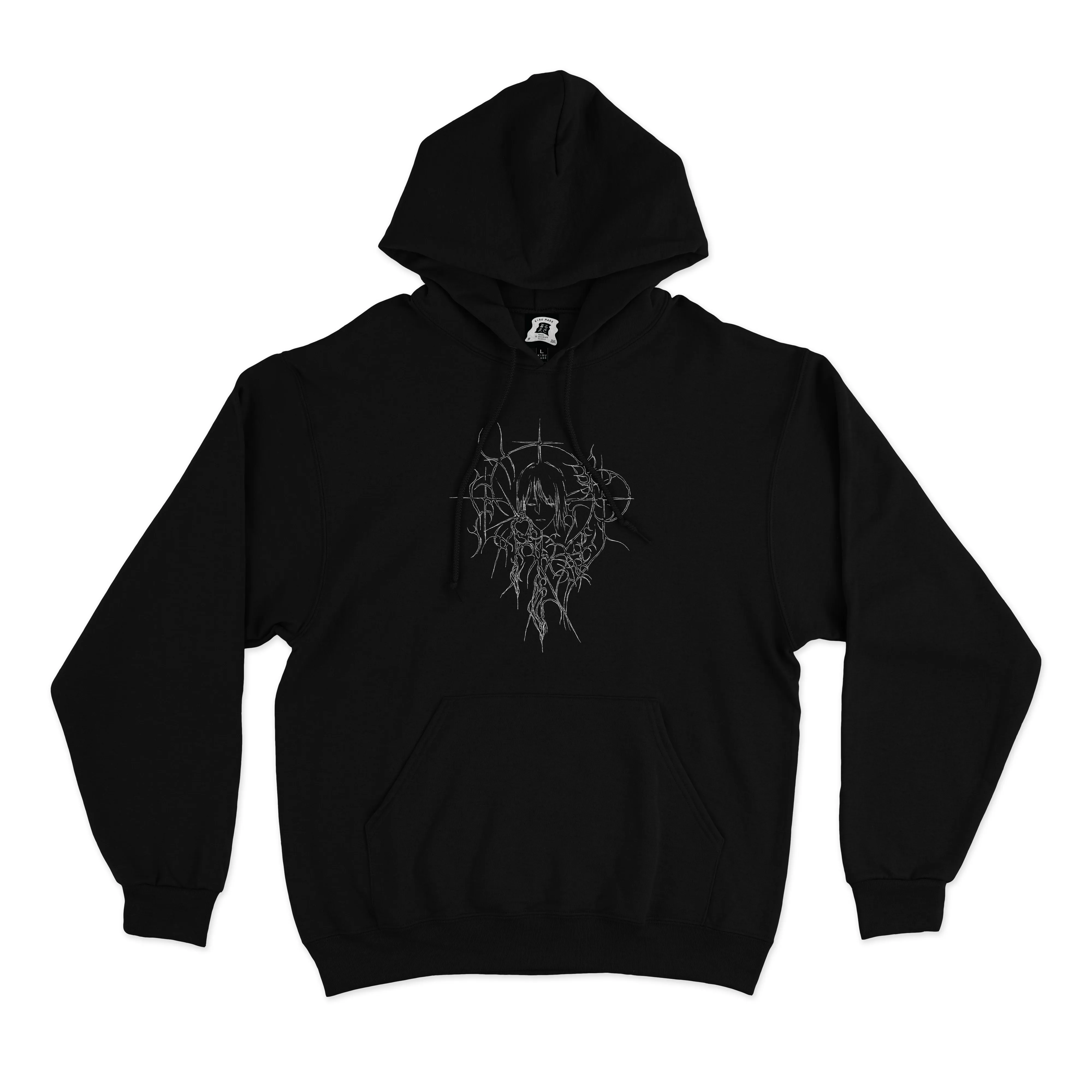 "Celeste" Basic Hoodie White/Black