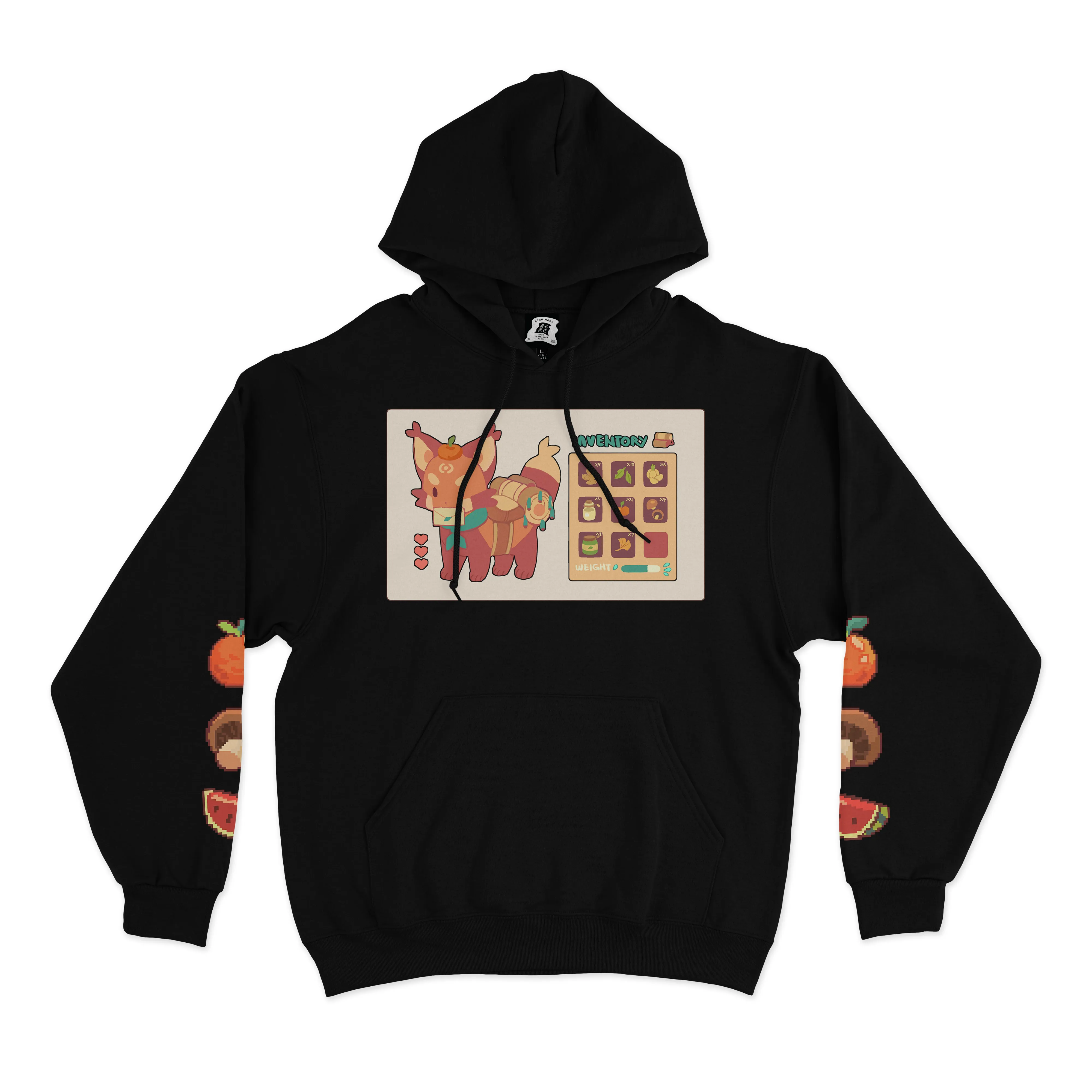 "Delivery" Basic Hoodie Black/White