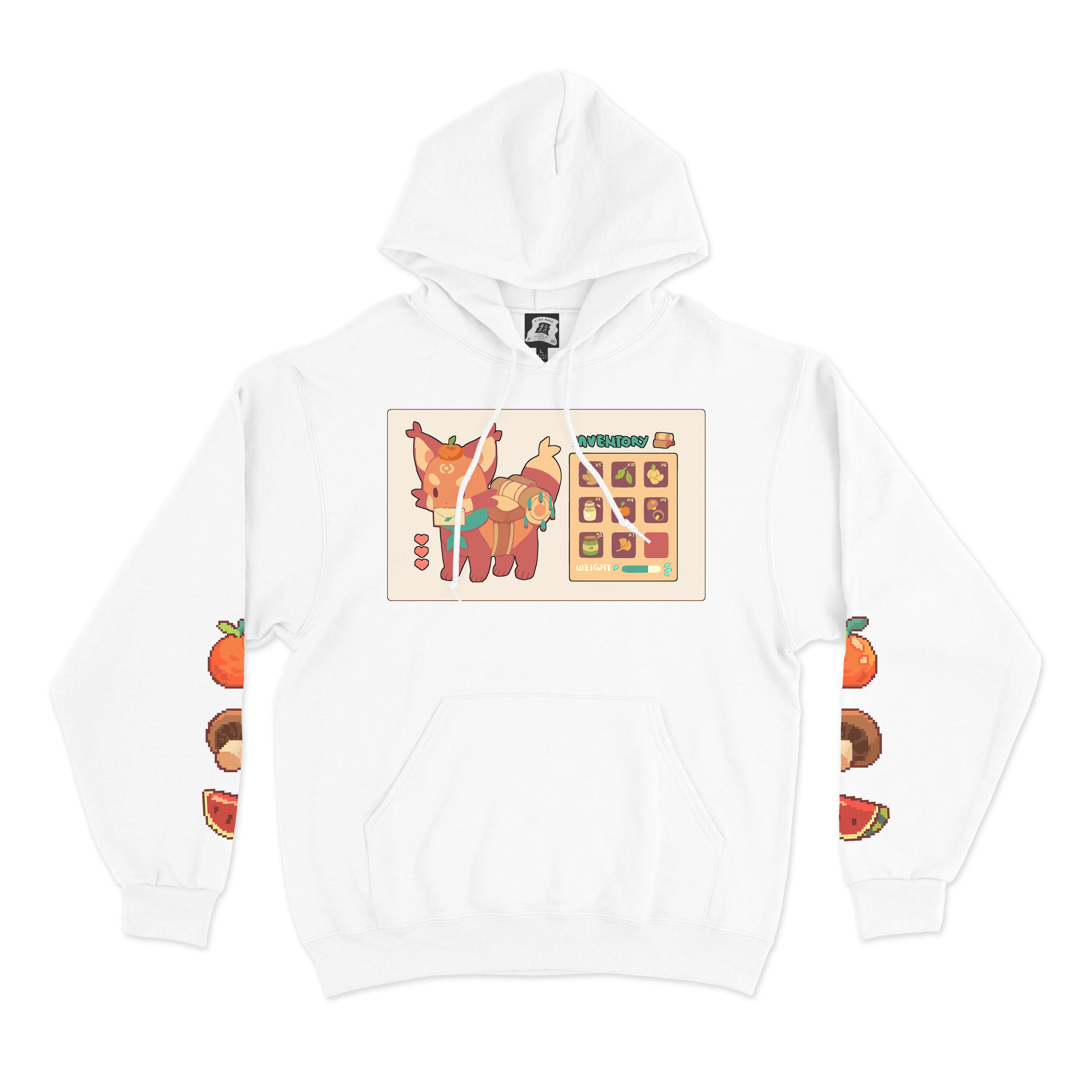 "Delivery" Basic Hoodie Black/White