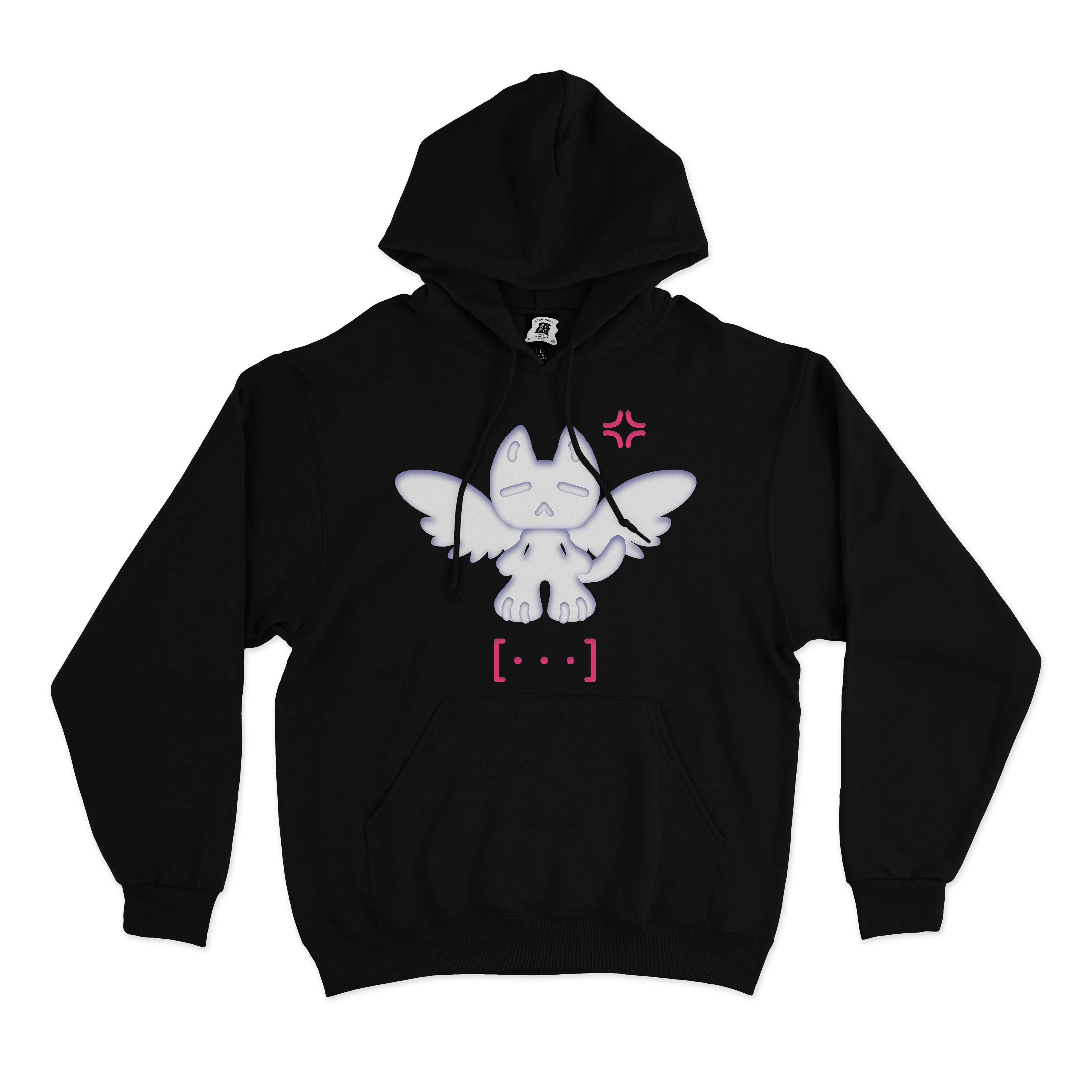 "Dismeow" Basic Hoodie Black