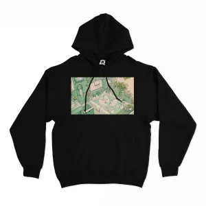 "Duck Bath" Basic Hoodie White/Black
