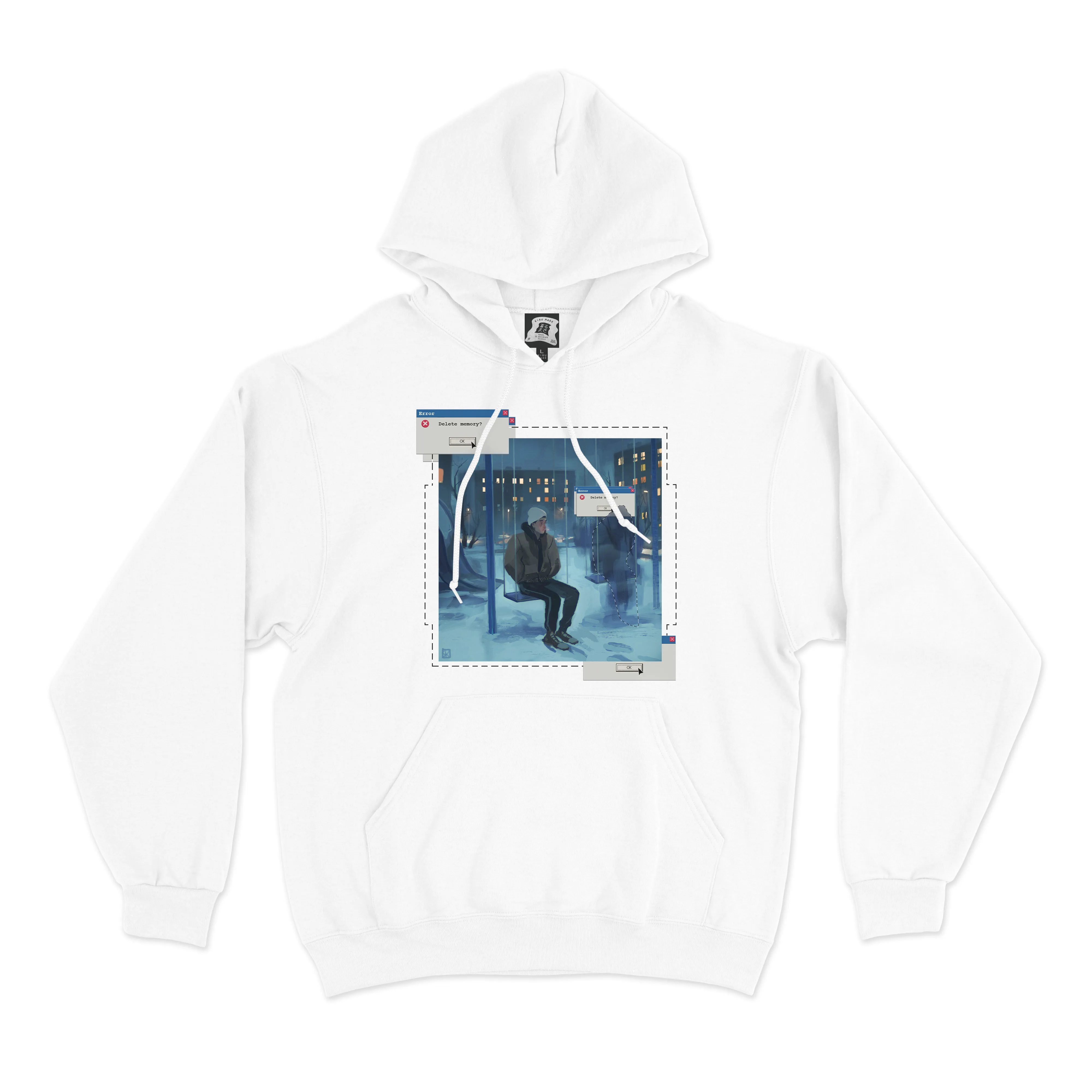 "Error" Basic Hoodie White