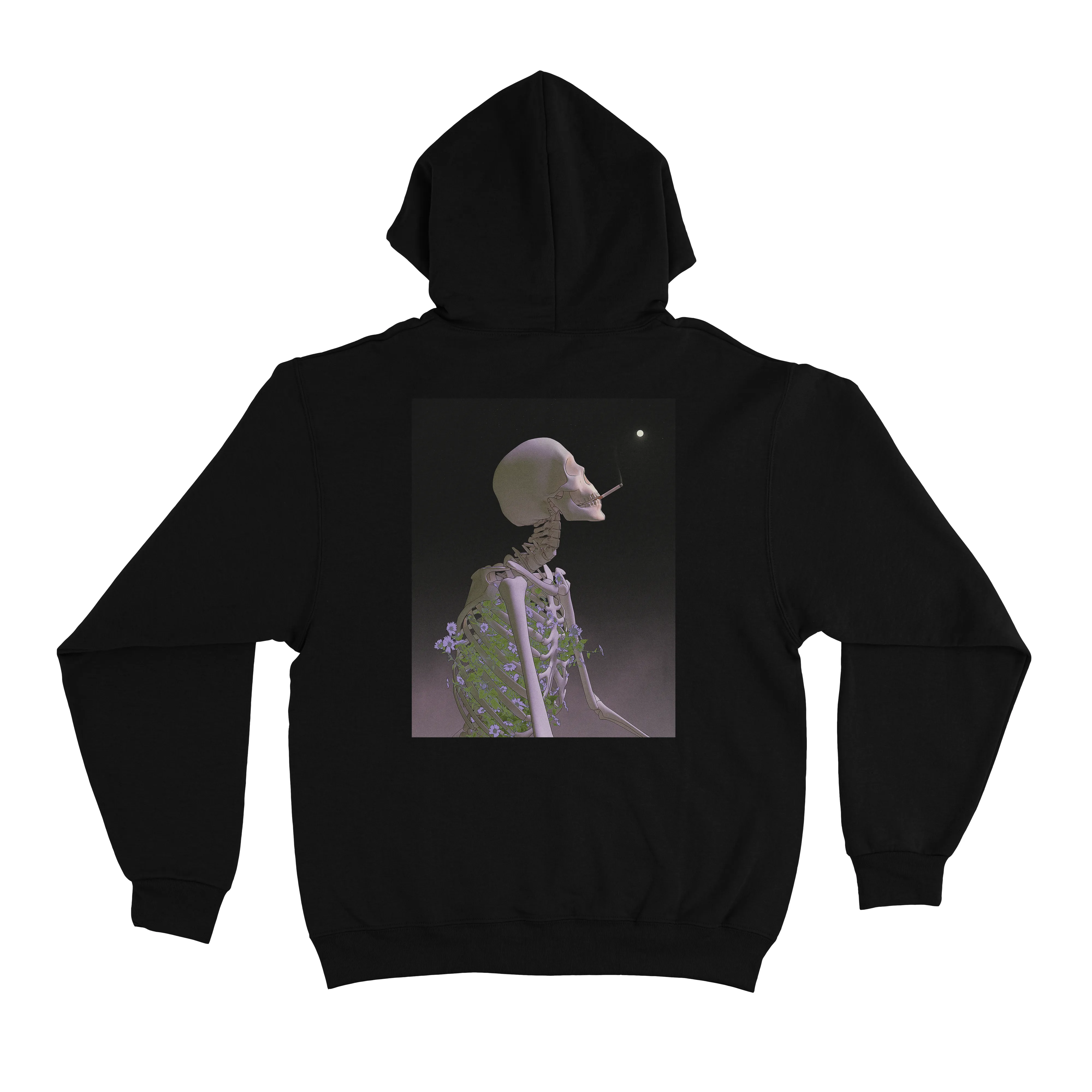 "Exhausted" Basic Hoodie Black