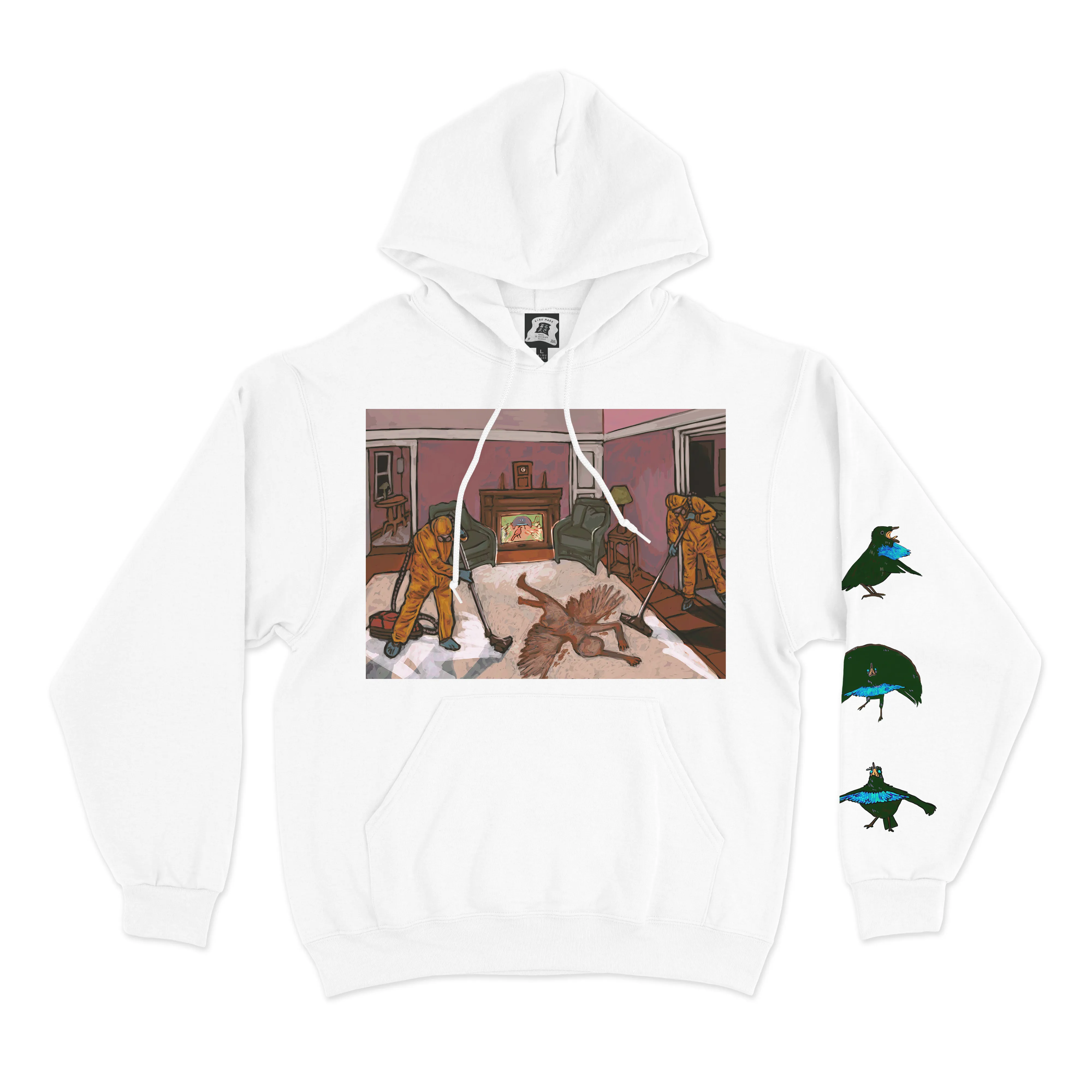 "Fallen Angel " Basic Hoodie White