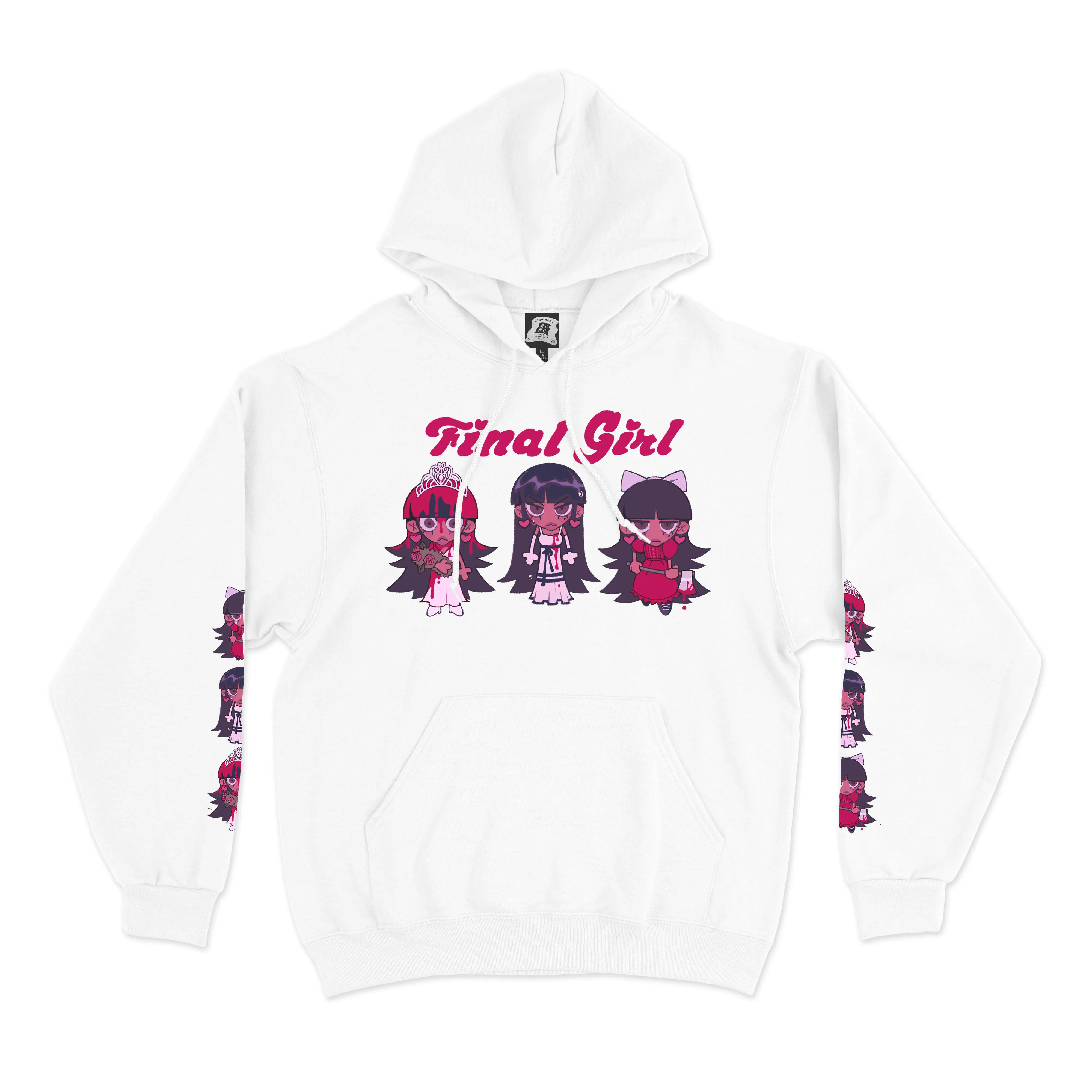 "Final Girl" Basic Hoodie White