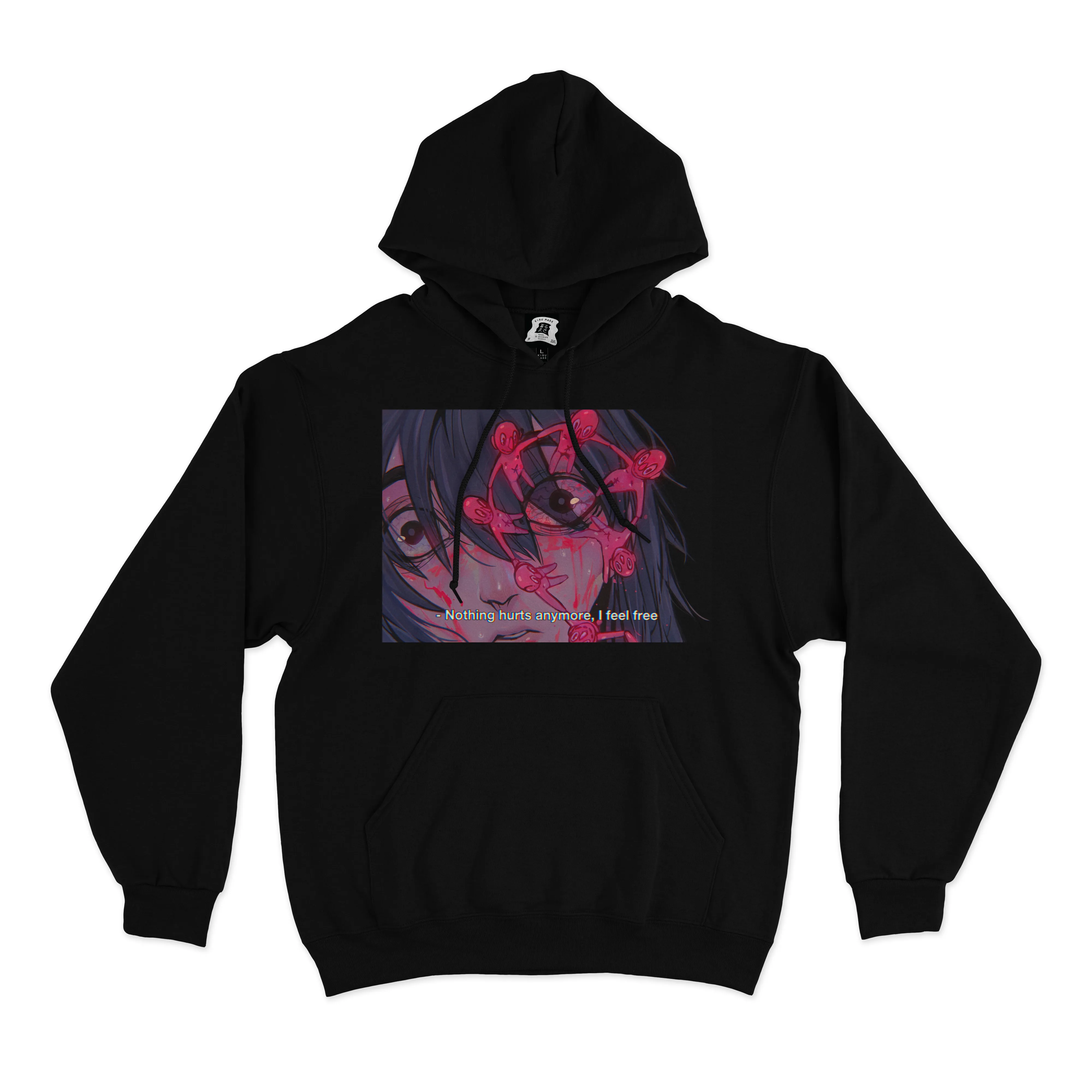 "FREE" Basic Hoodie Black