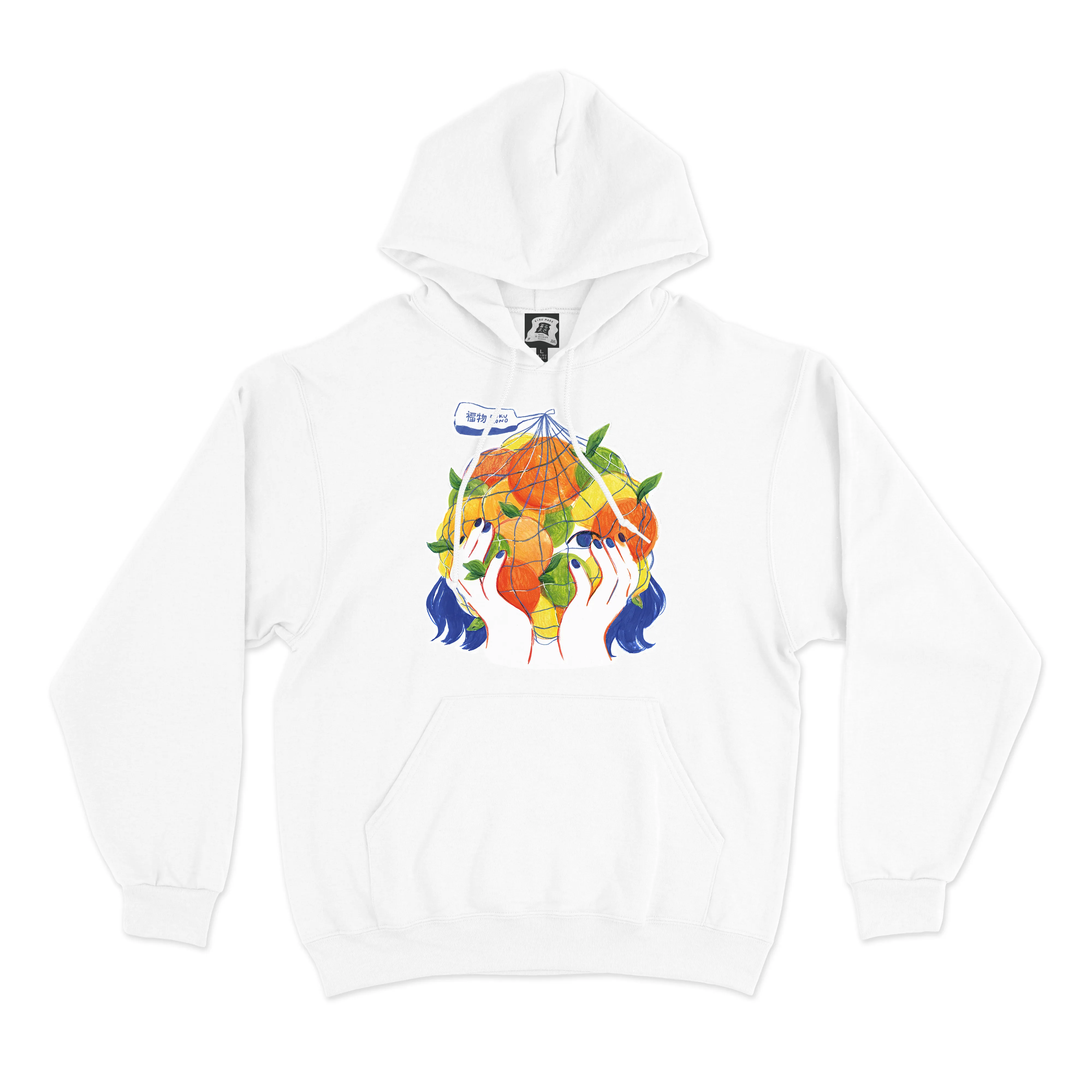 "Fruit" Basic Hoodie White