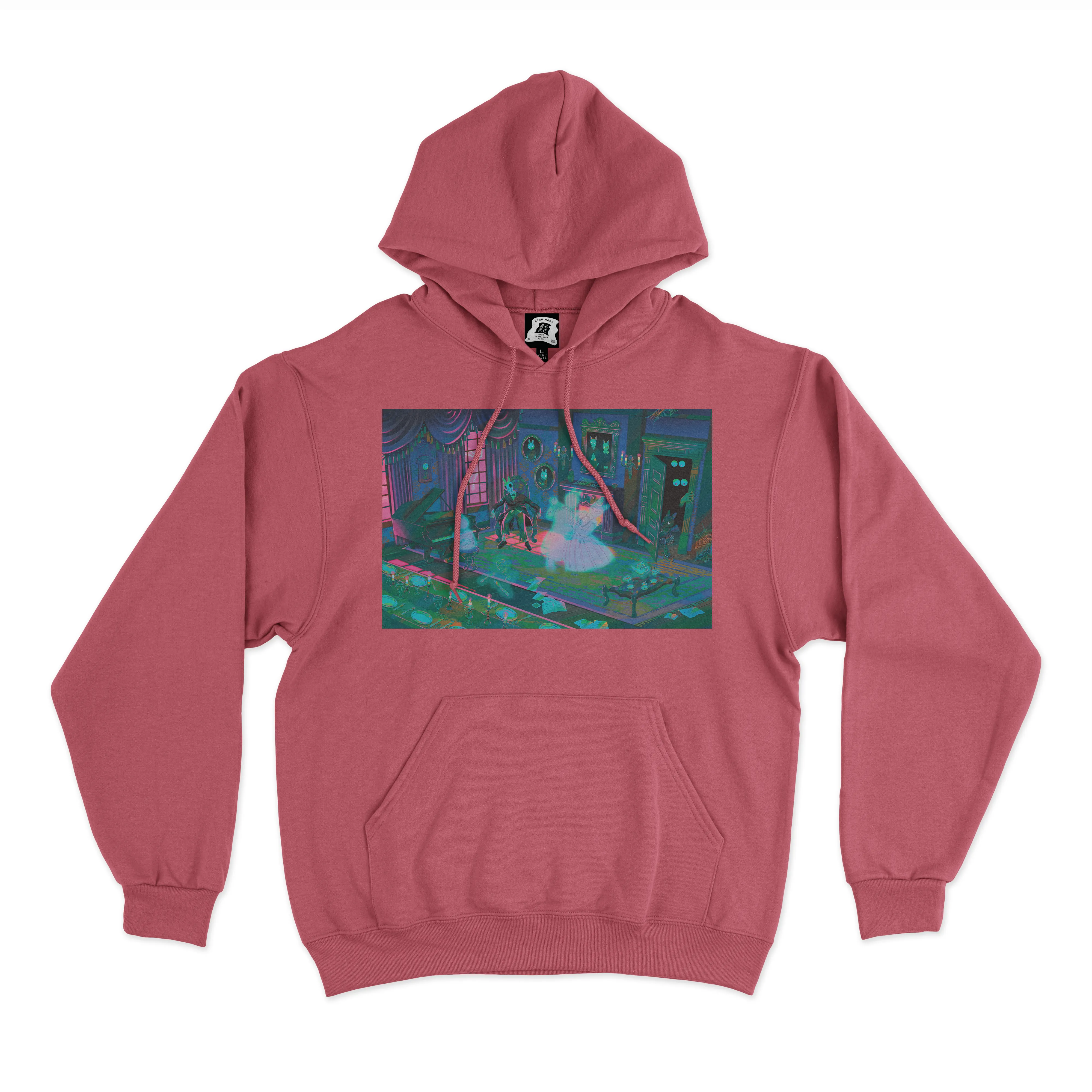 "Haunted House" Basic Hoodie Pink