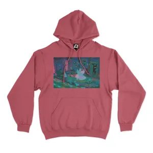 "Haunted House" Basic Hoodie Pink