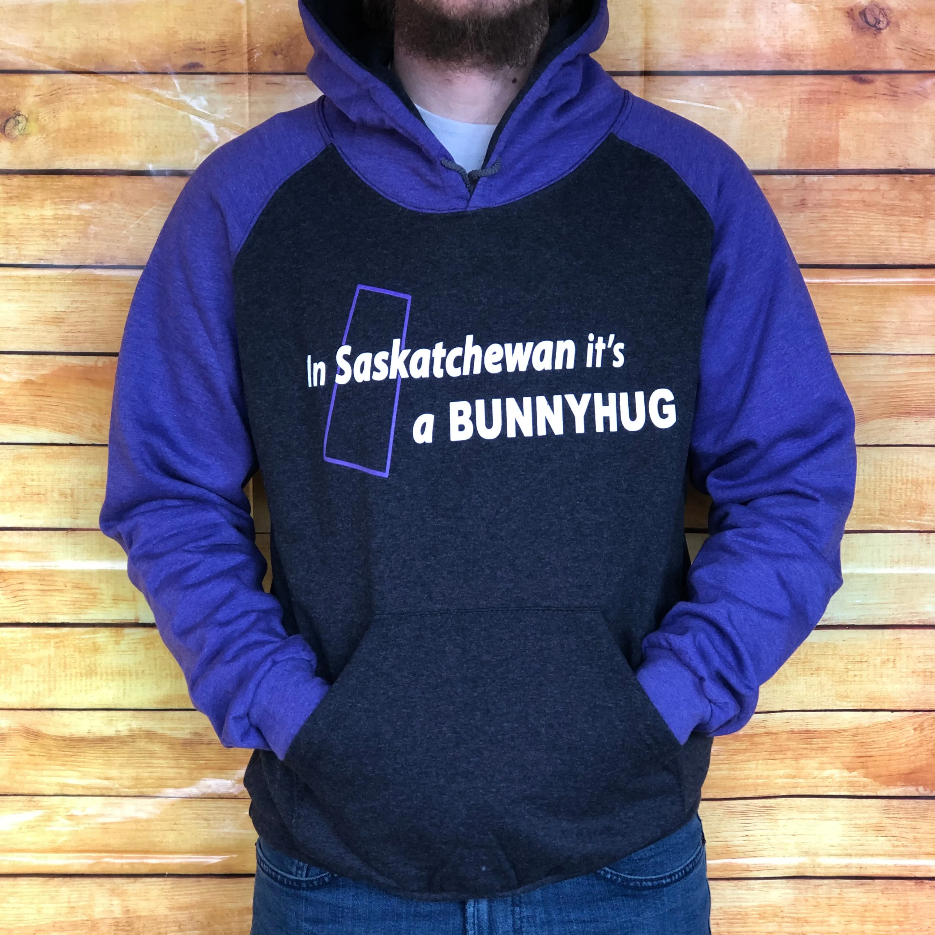 "In Saskatchewan it's a Bunnyhug" Purple/Grey