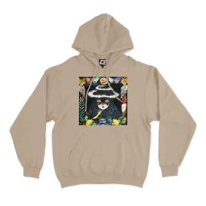 "Introduction" Fleece Hoodie Beige / Black