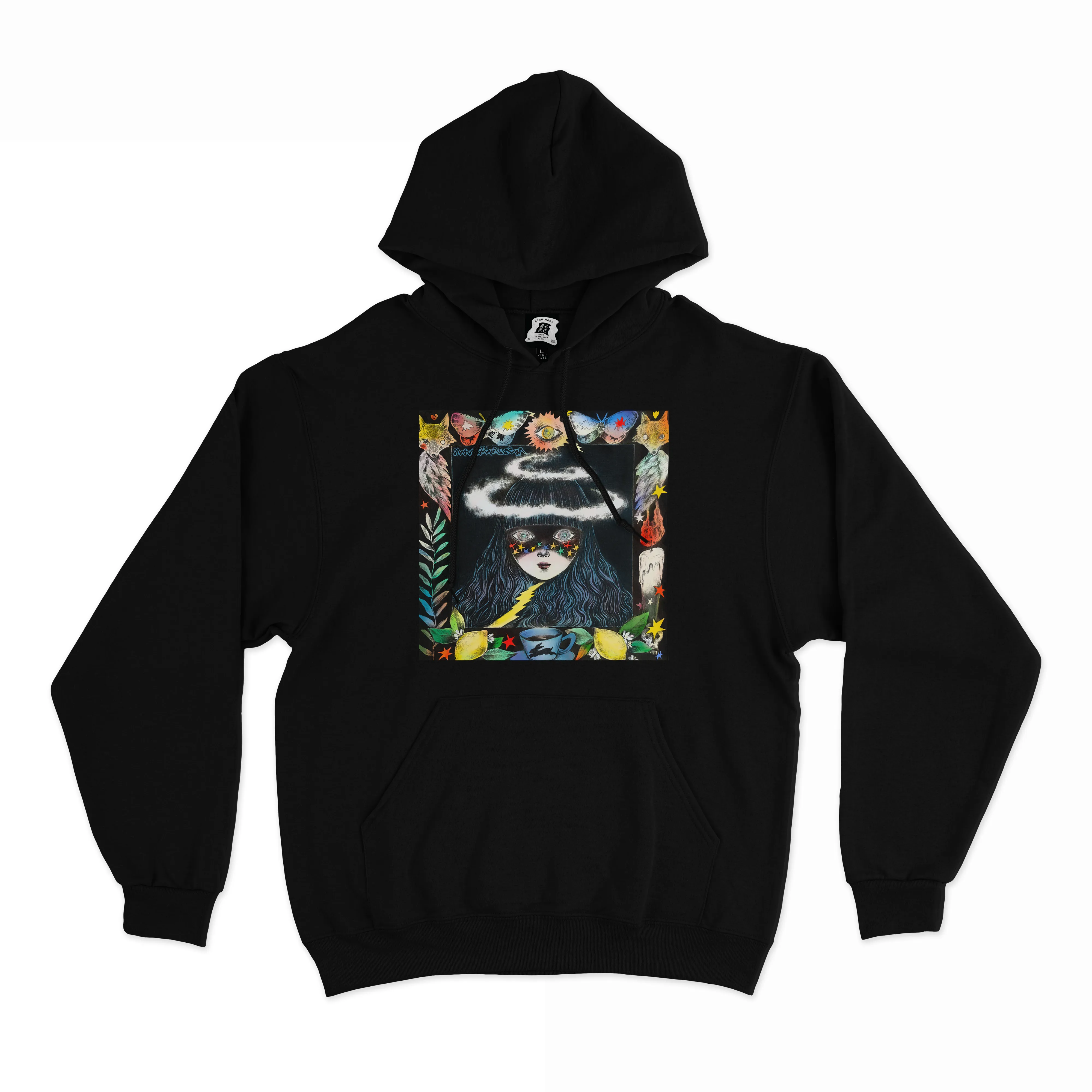 "Introduction" Fleece Hoodie Beige / Black