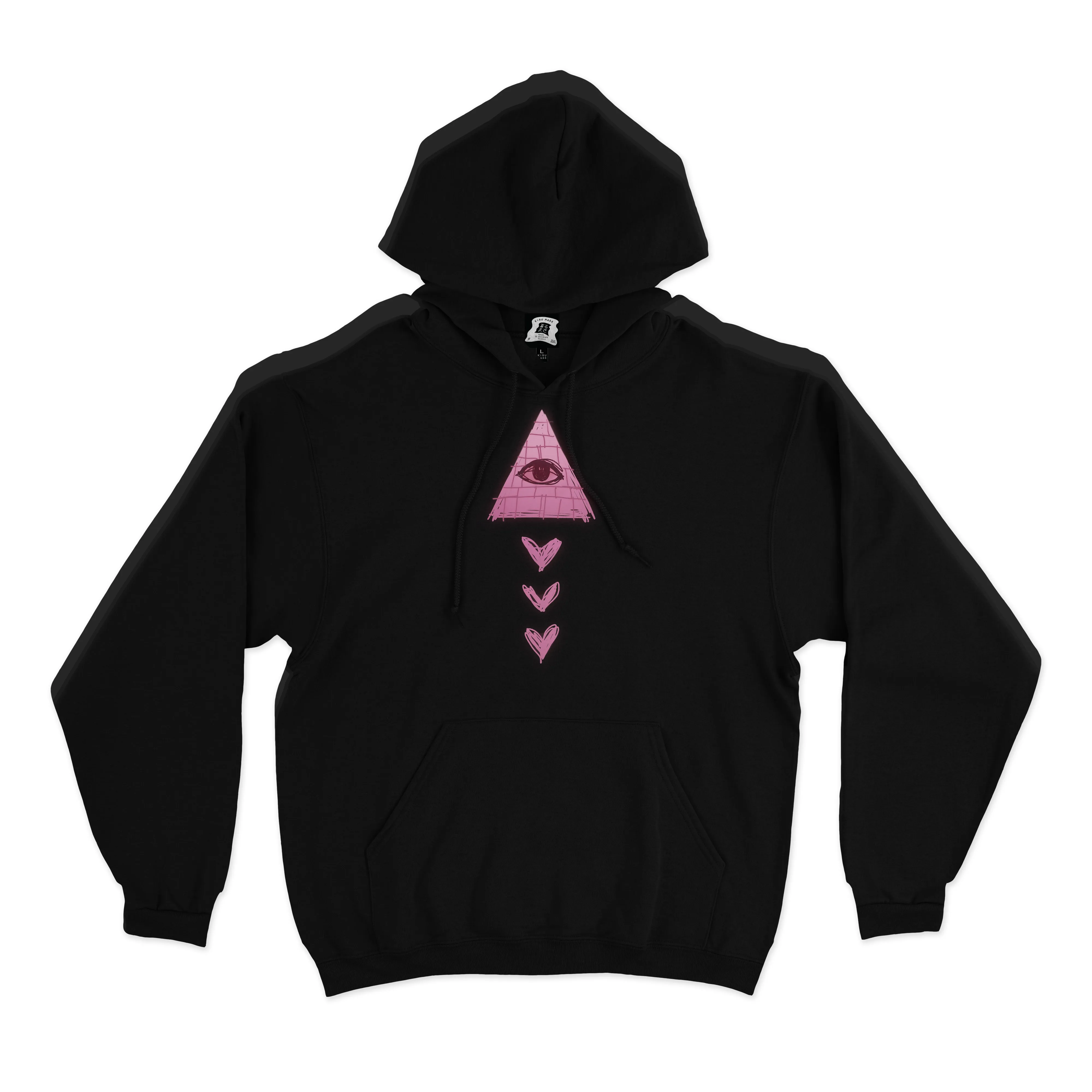 "Kawaiii" Basic Hoodie Black