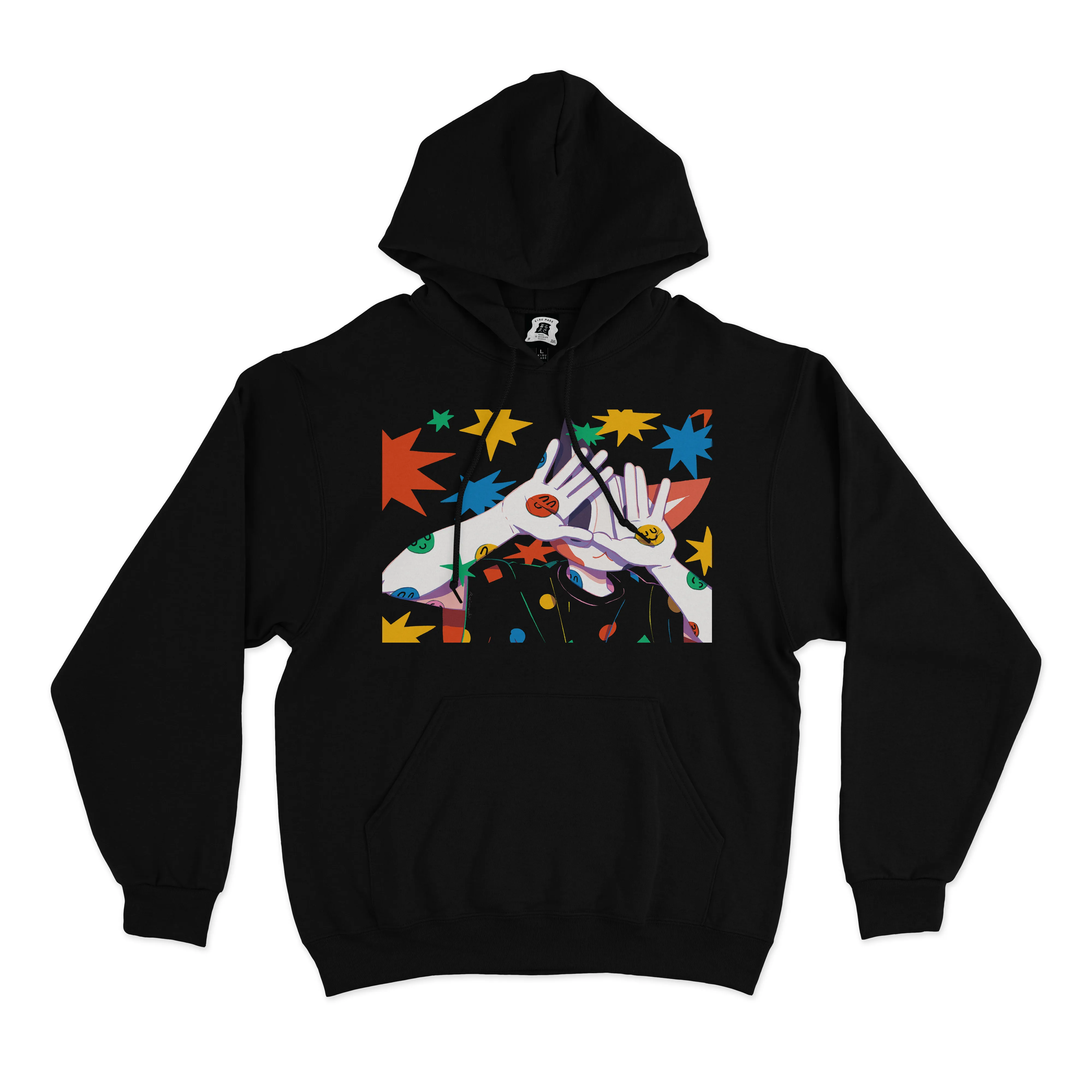 "Kira Kira" Fleece Hoodie Black