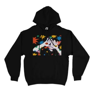 "Kira Kira" Fleece Hoodie Black