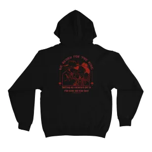 "Lasso Red" Basic Hoodie Black