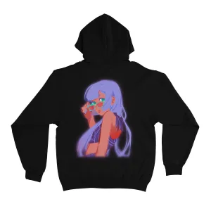 "Look Back"  Basic Hoodie Black