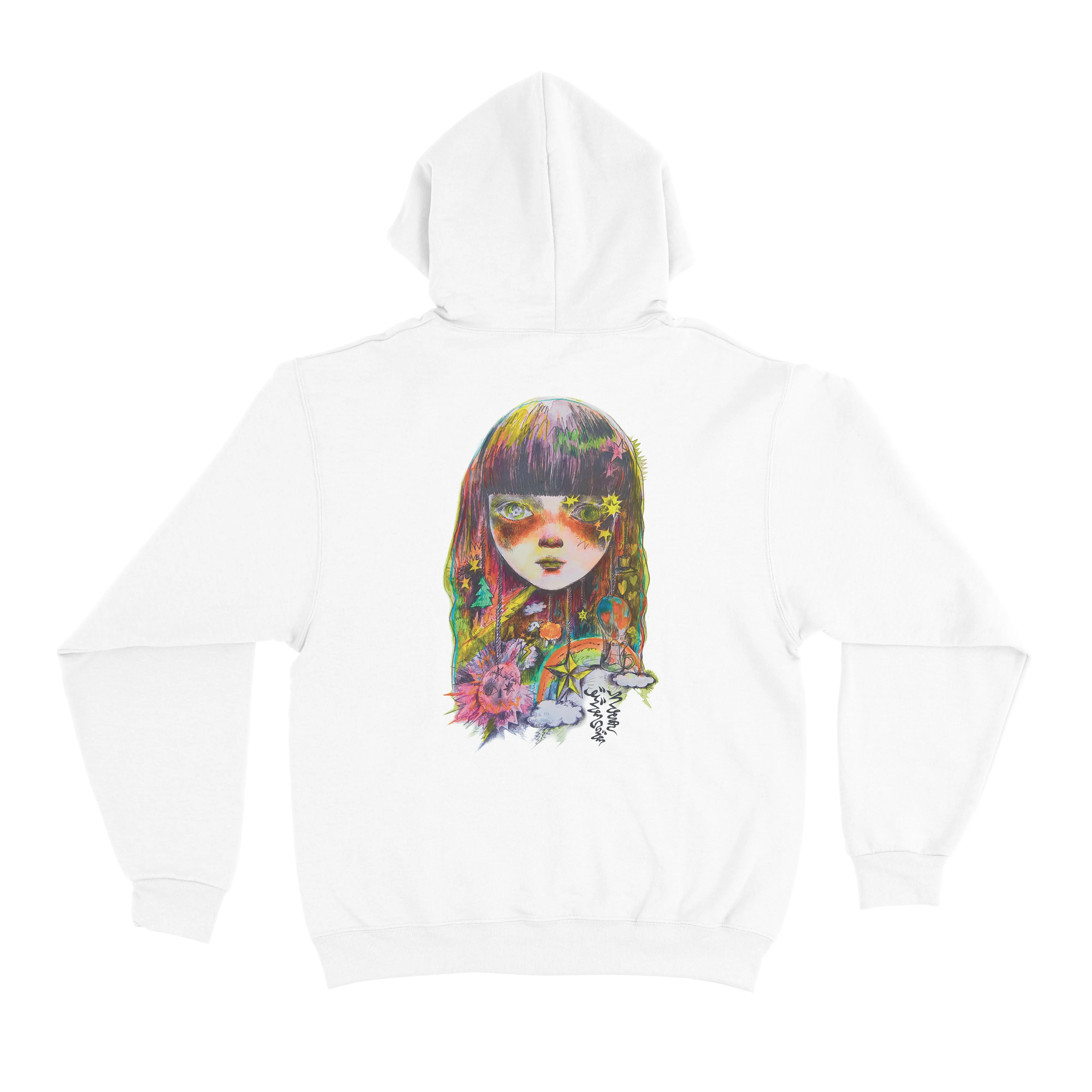 "Love" Basic Hoodie White