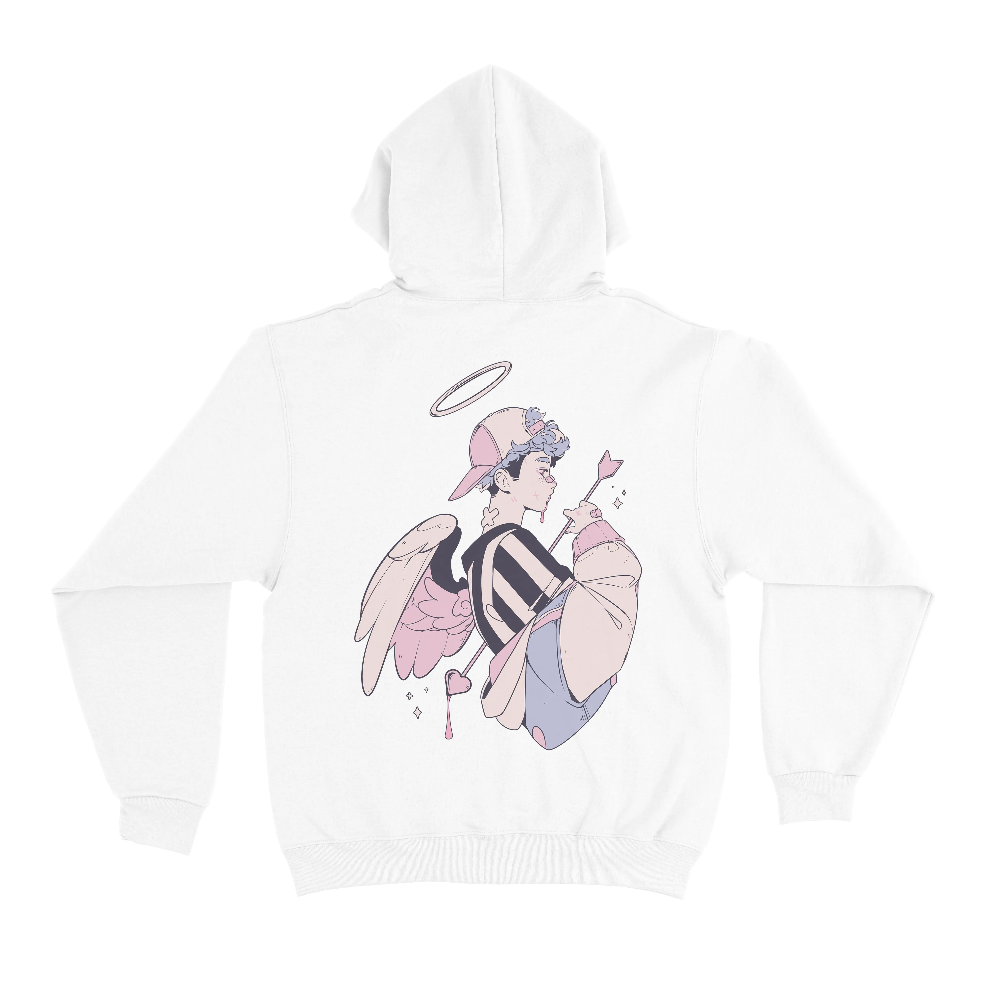 "Lovestruck" Basic Hoodie Black/White