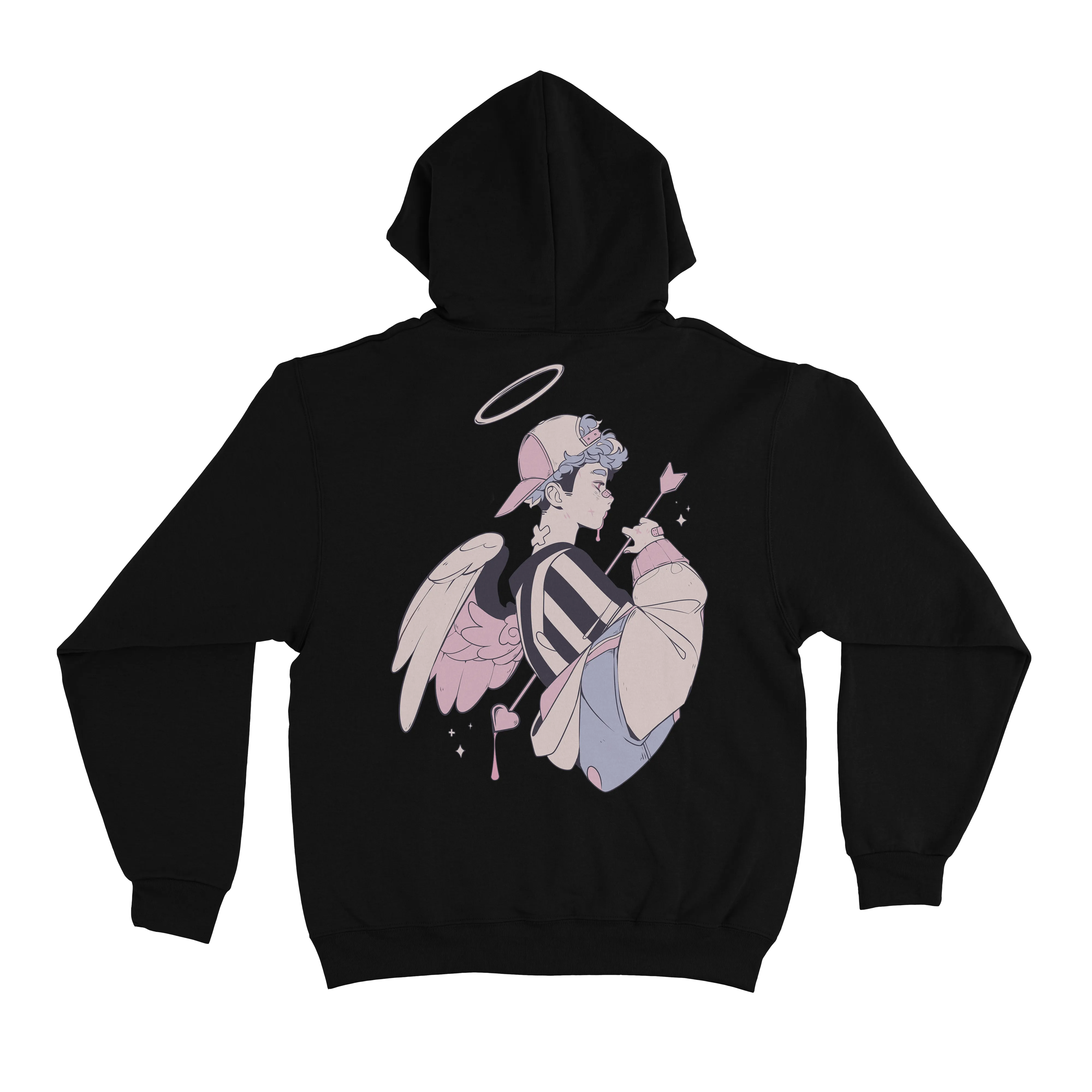 "Lovestruck" Basic Hoodie Black/White
