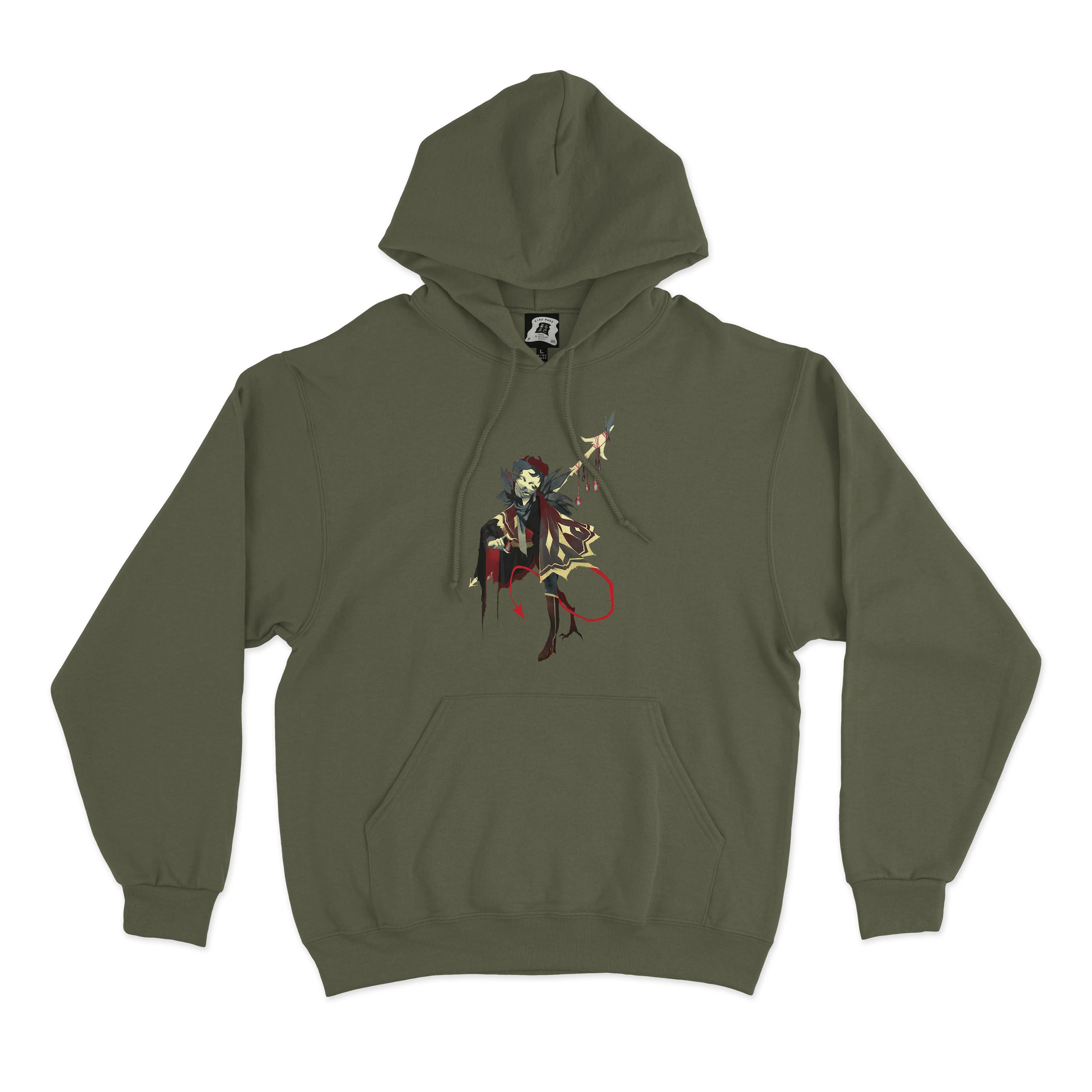 "Moondust Merchant" Fleece Hoodie Khaki