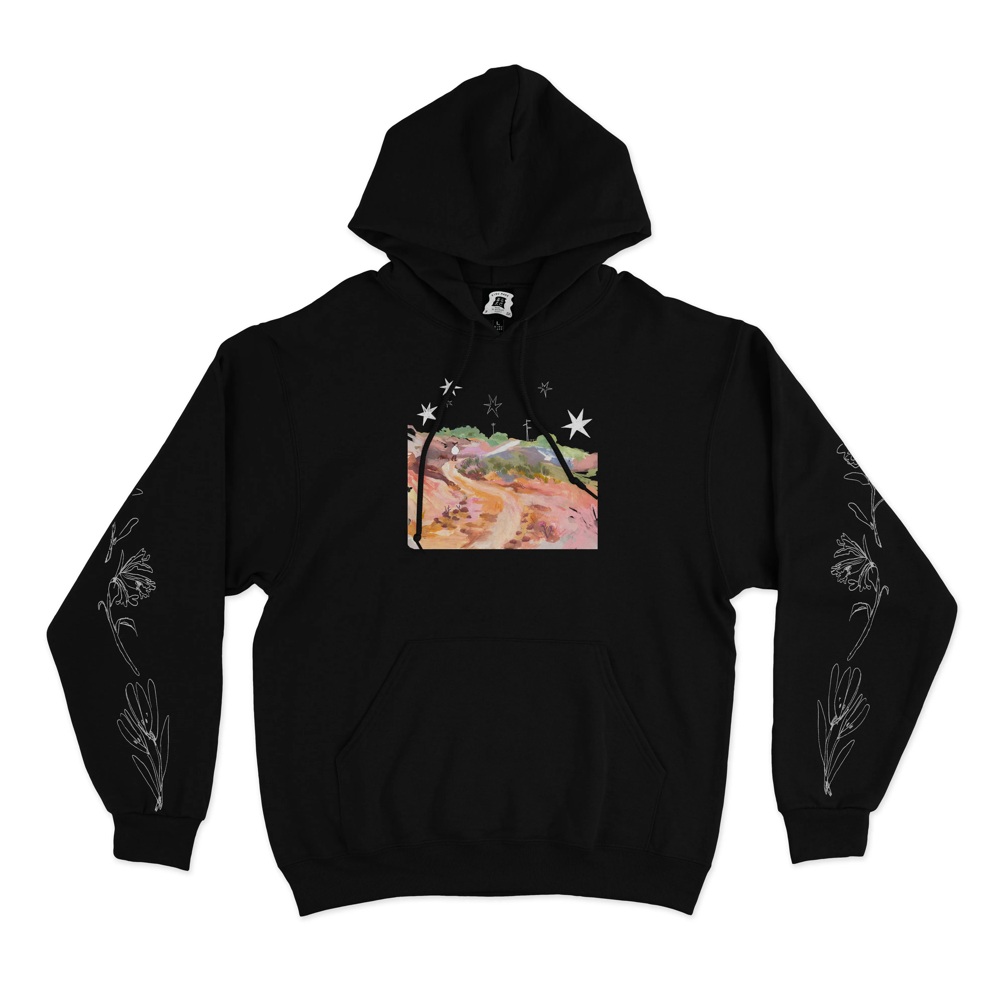 "Nightmerss" Basic Hoodie Black/Pink