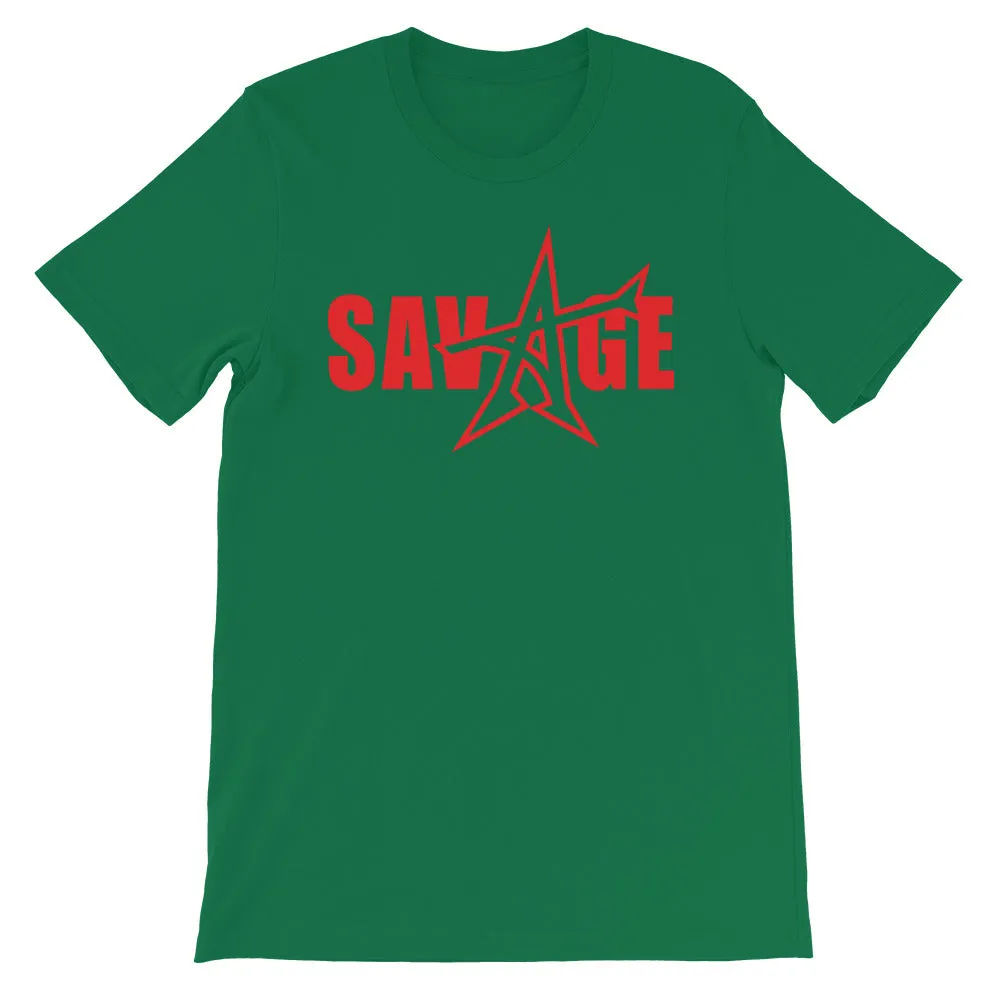 "SAVAGE" T-shirt (red print)