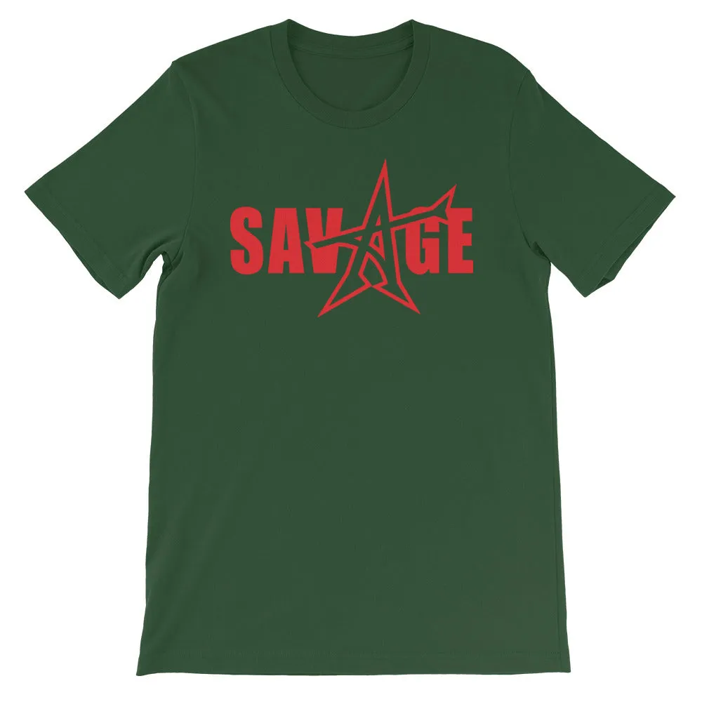 "SAVAGE" T-shirt (red print)